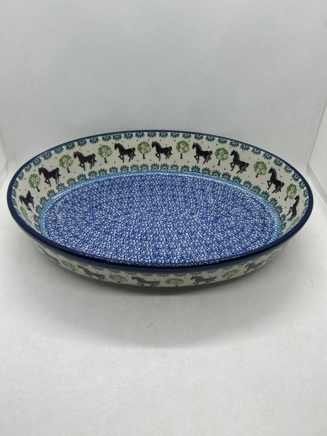 Brown Horse Oval Baker 12"