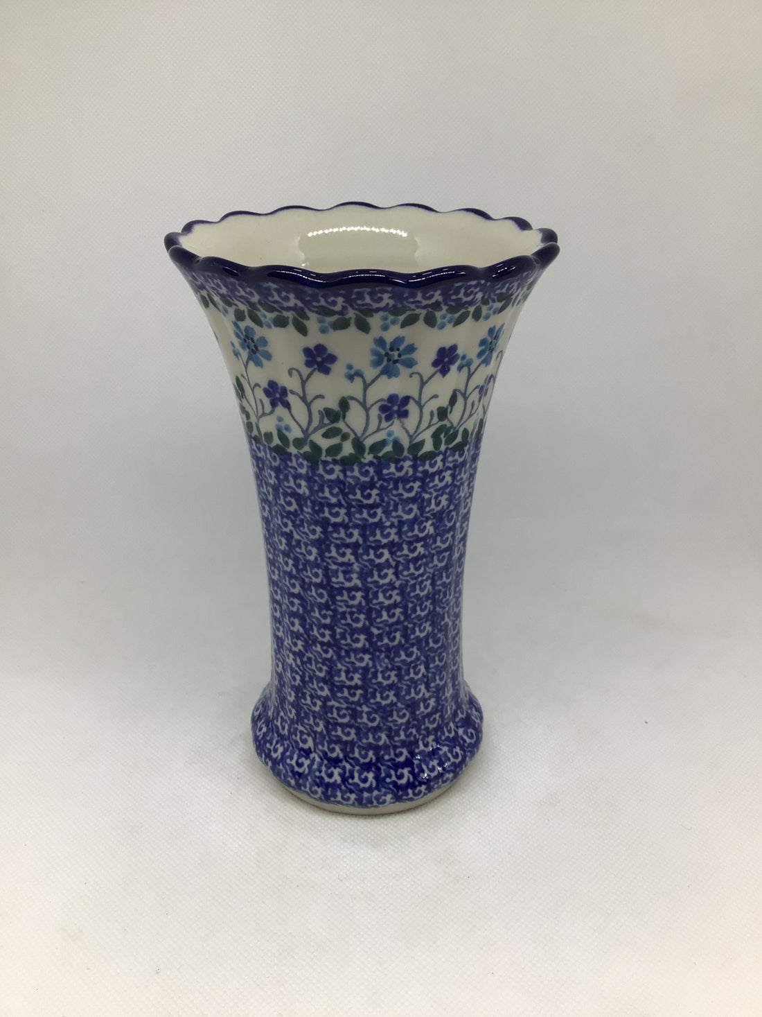 Georgia Blue Fluted Vase 7&quot;