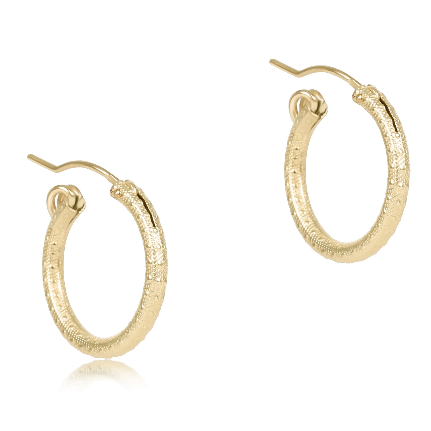 Round Gold .5" Hoop - Textured