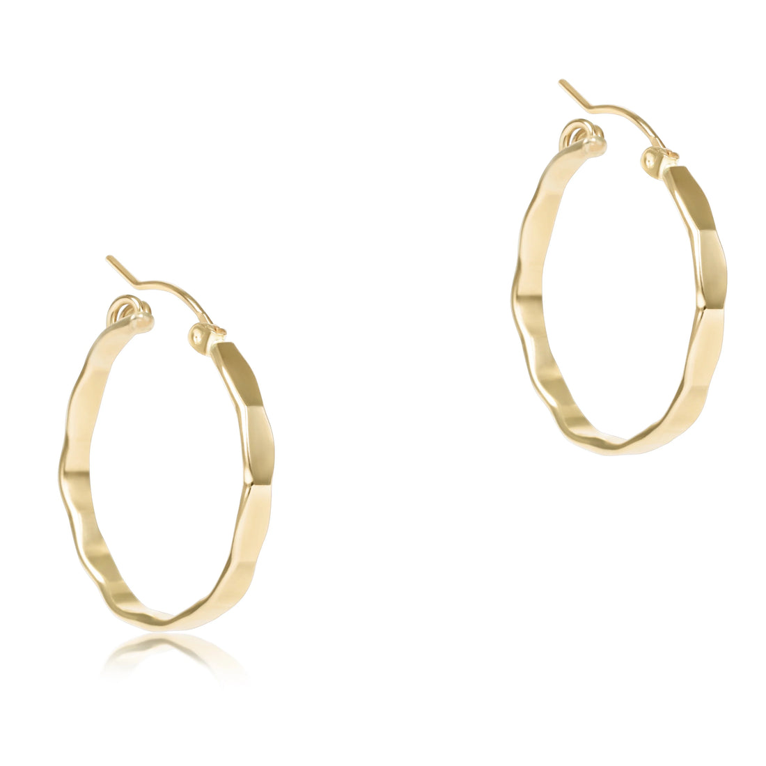 Scalloped Gold 1.25" Hoop