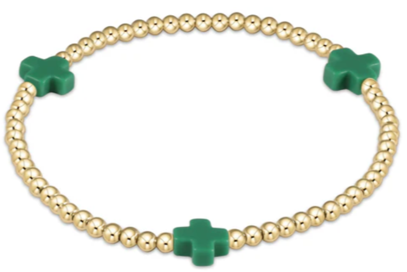 Signature Cross 3mm Emerald