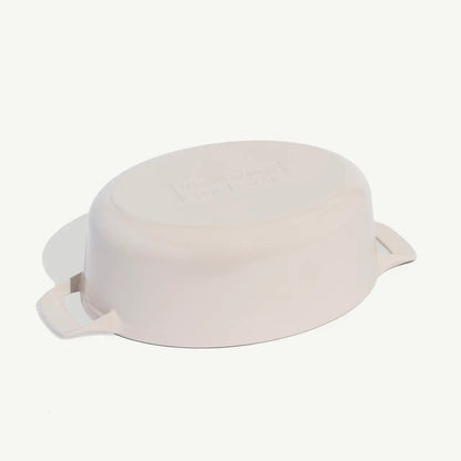 Enameled Cast Iron 7.5qt Oval Dutch Oven-Antique White