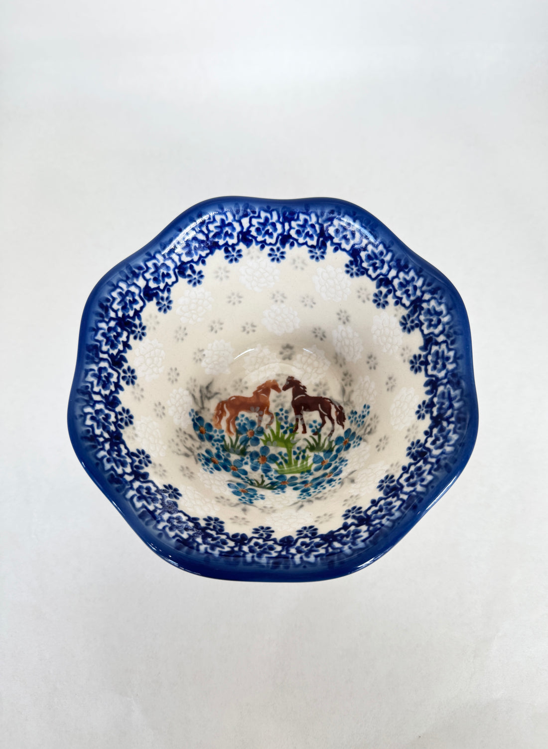 KALICH Bluegrass Beauties Wavy Bowl 7.5"