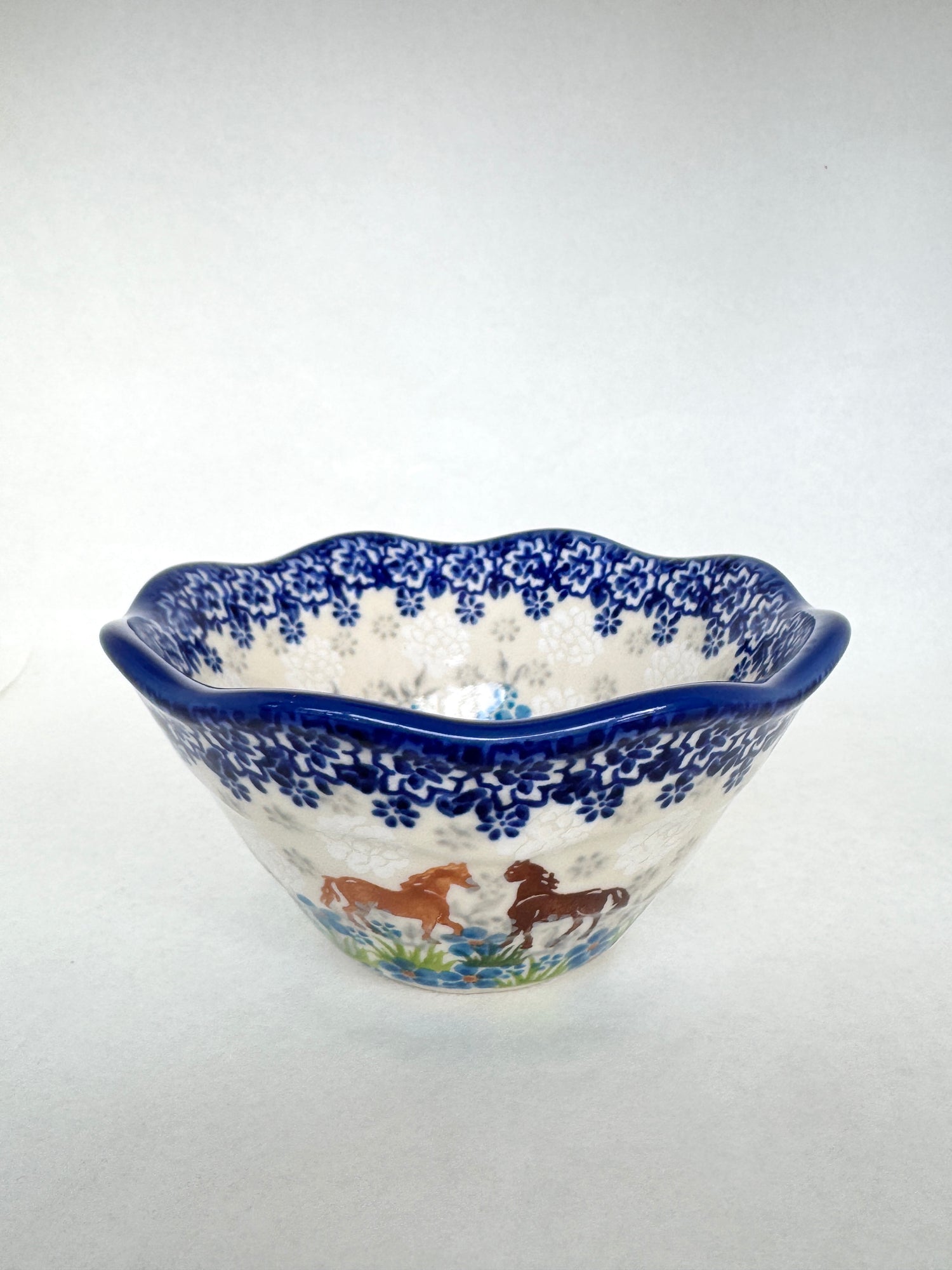 KALICH Bluegrass Beauties Wavy Bowl 7.5"