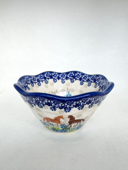 KALICH Bluegrass Beauties Wavy Bowl 7.5"