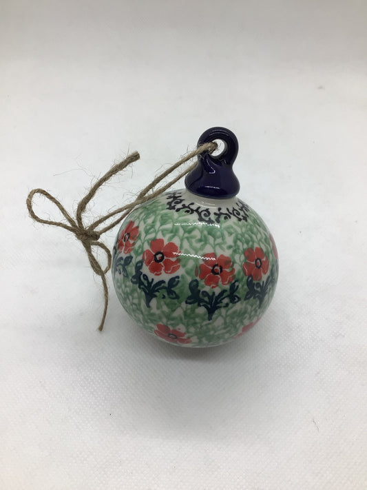 Red Daisies Round Ornament 2.5"