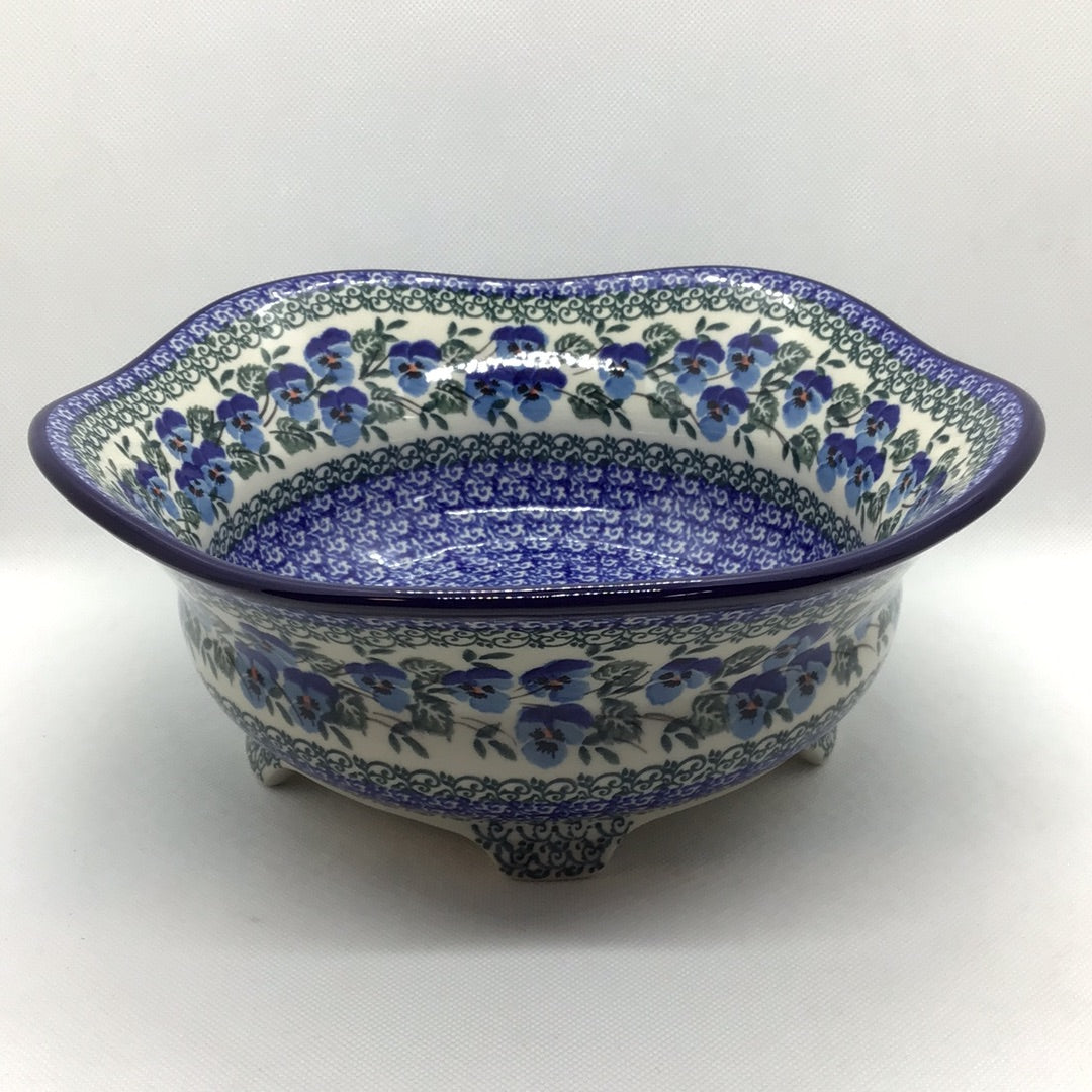 Winter Viola Footed Bowl