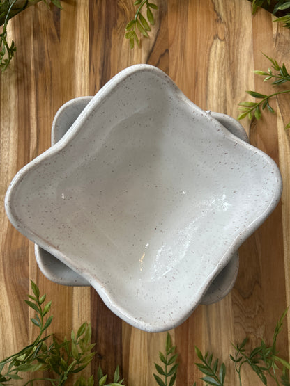 Snack Bowl-Eyelet White