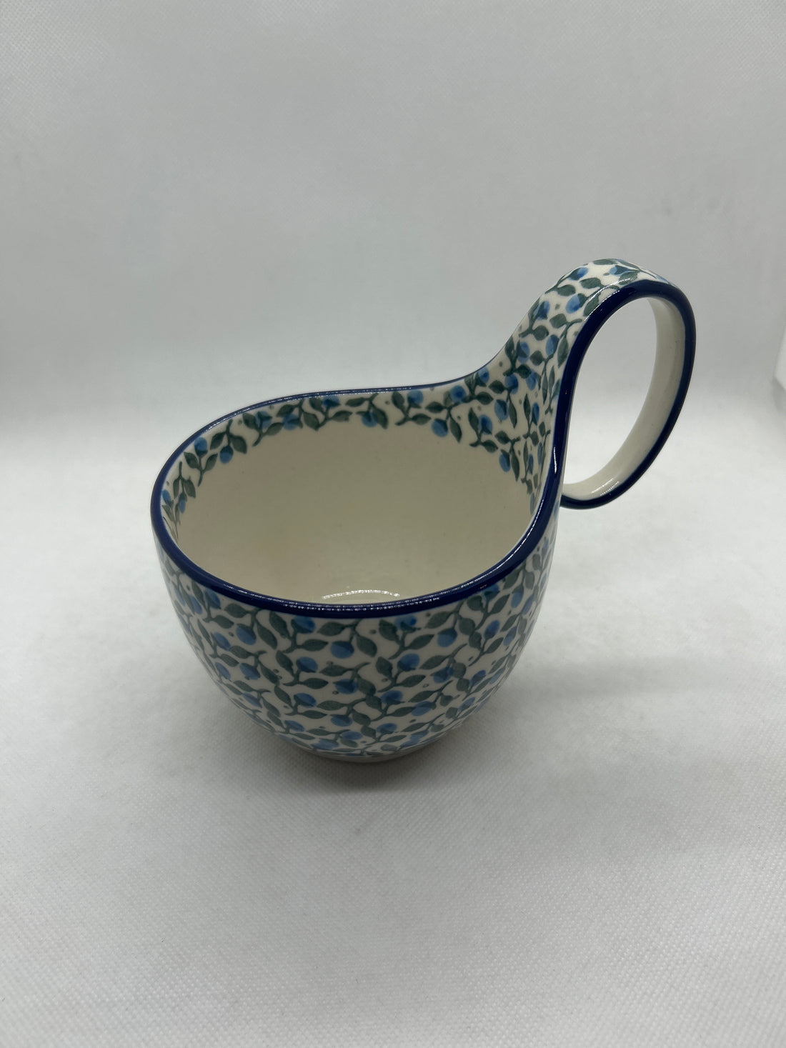 Blueberry Blossom Bowl w/Loop Handle