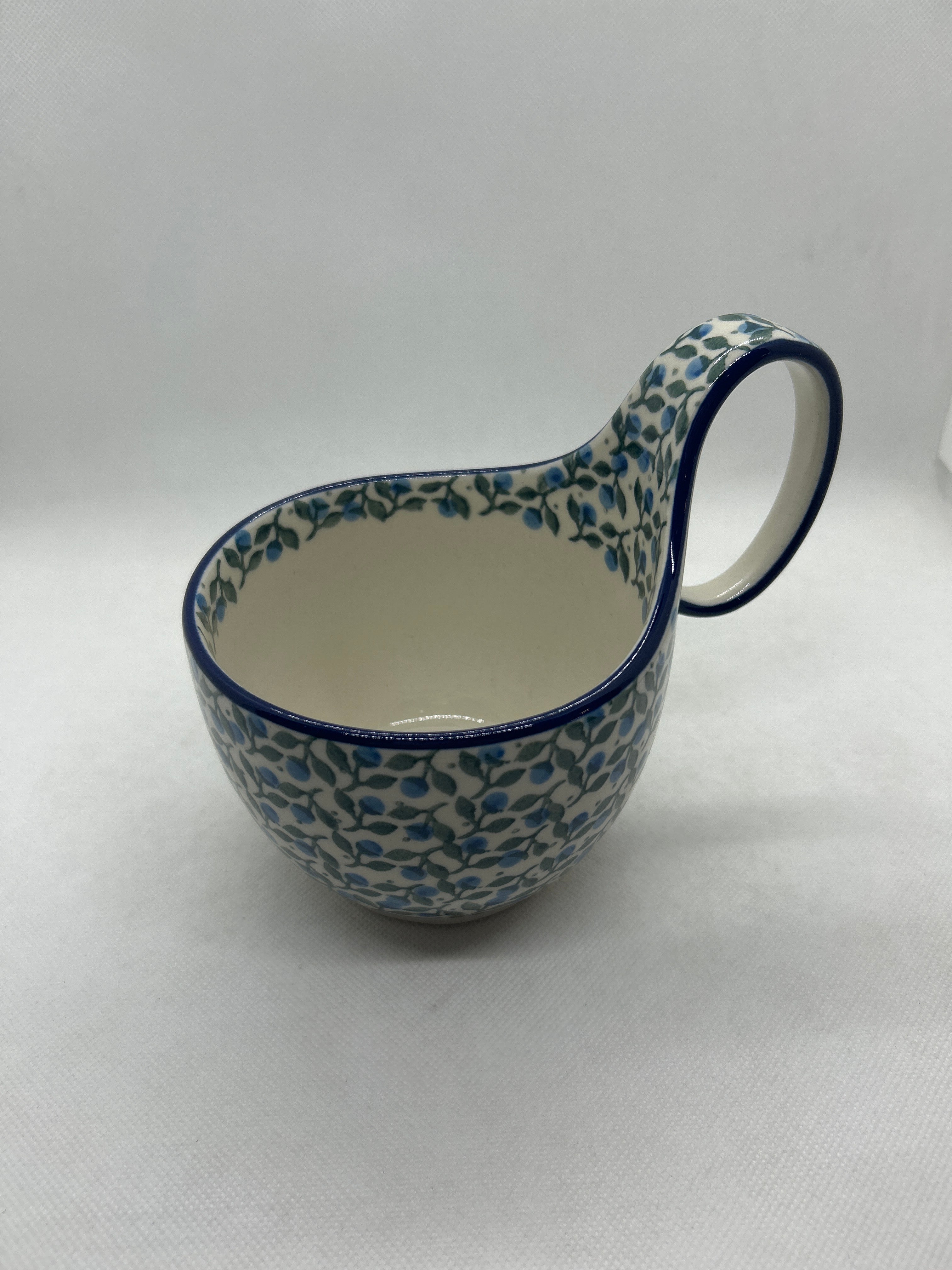 Blueberry Blossom Bowl w/Loop Handle