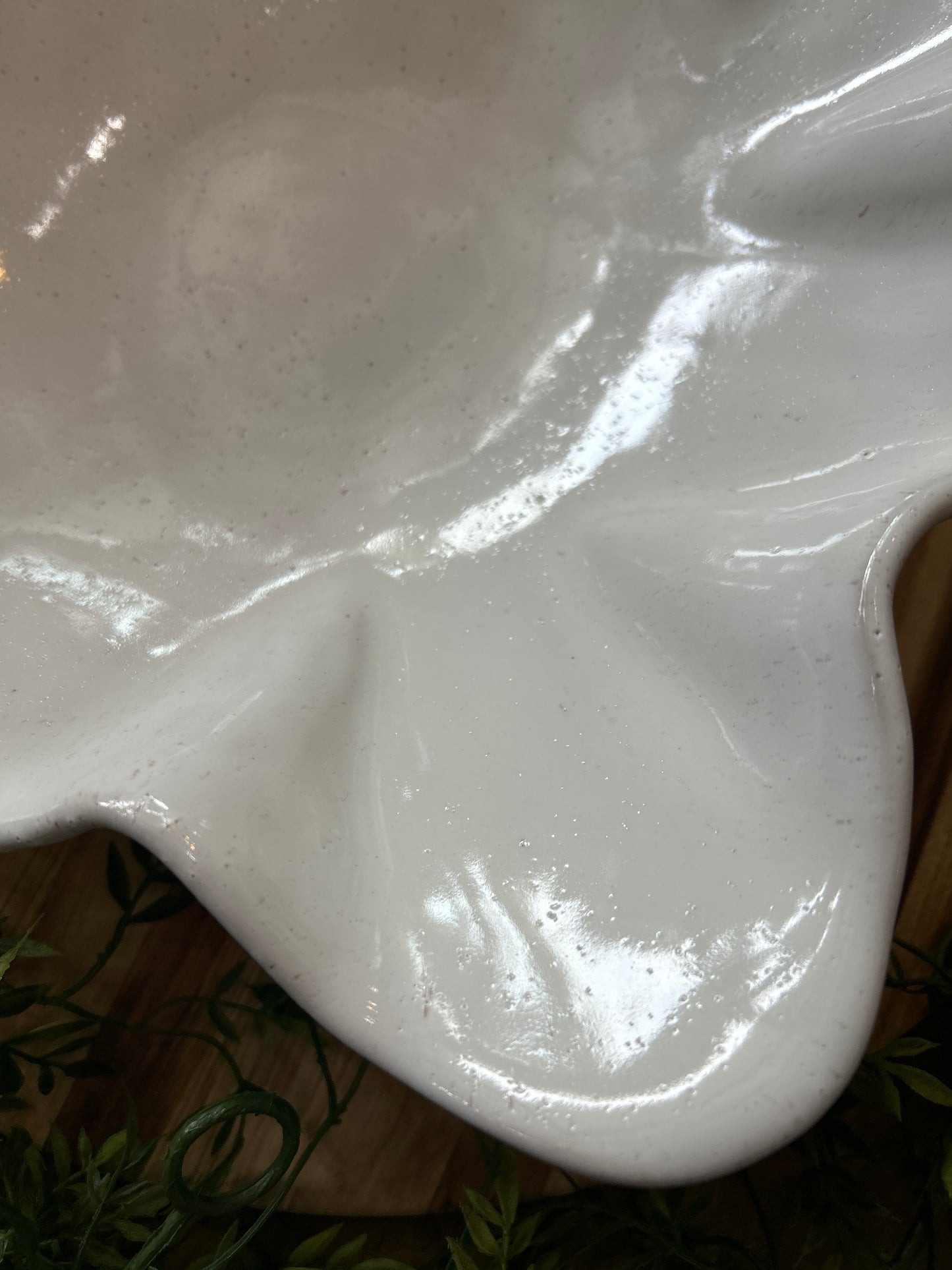Square Point Bowl-Eyelet White