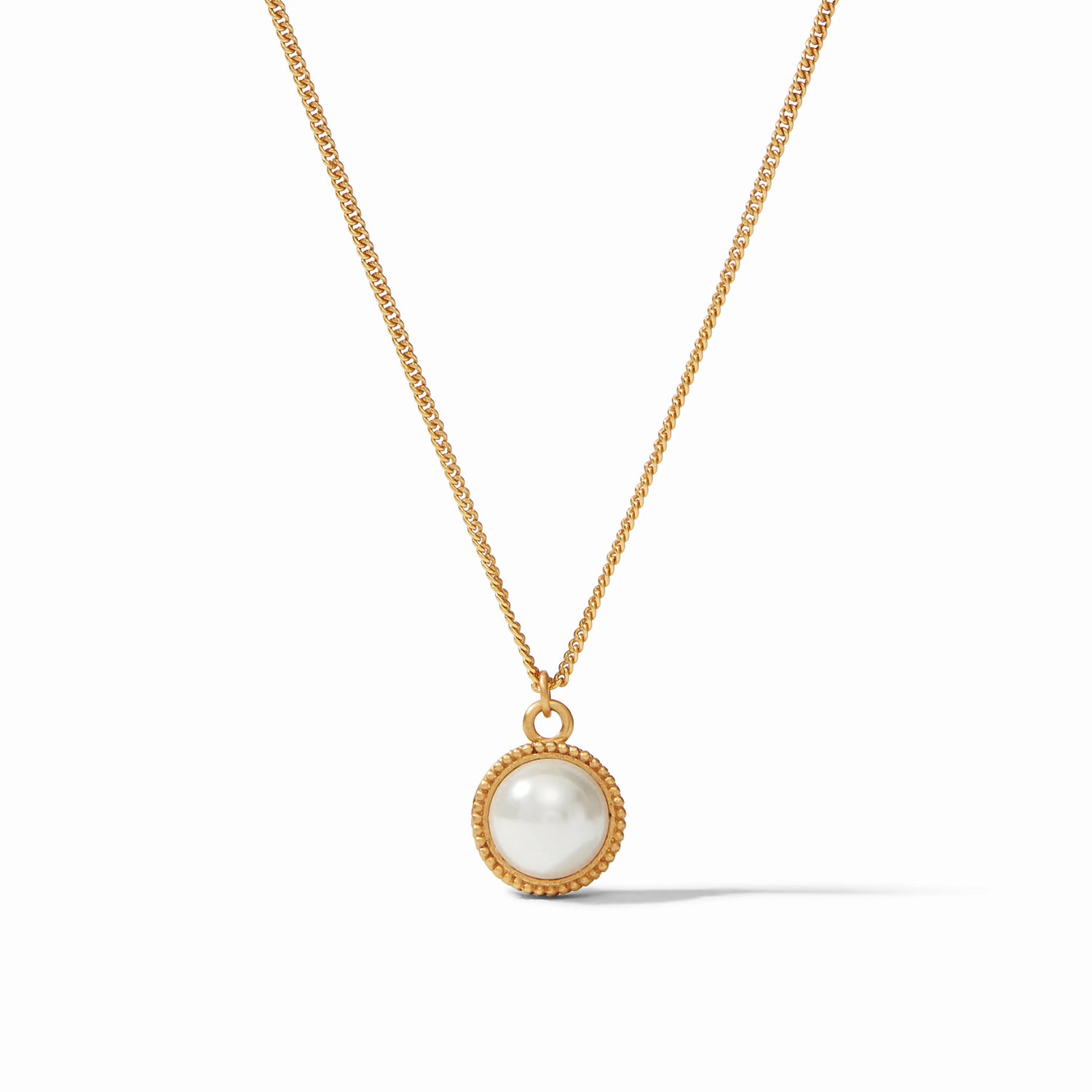 Fleur-de-Lis Solitaire Necklace- Pearl