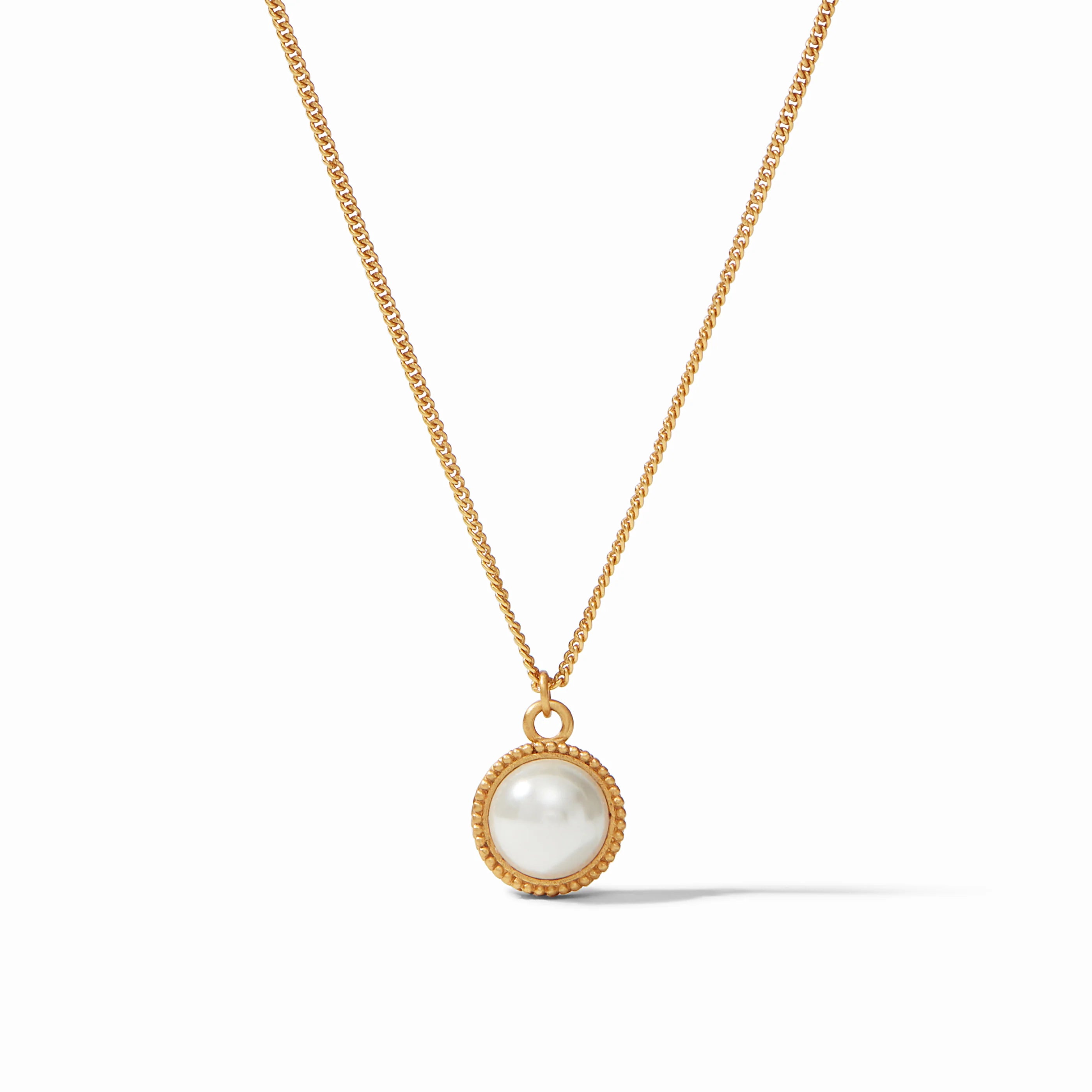 Fleur-de-Lis Solitaire Necklace- Pearl