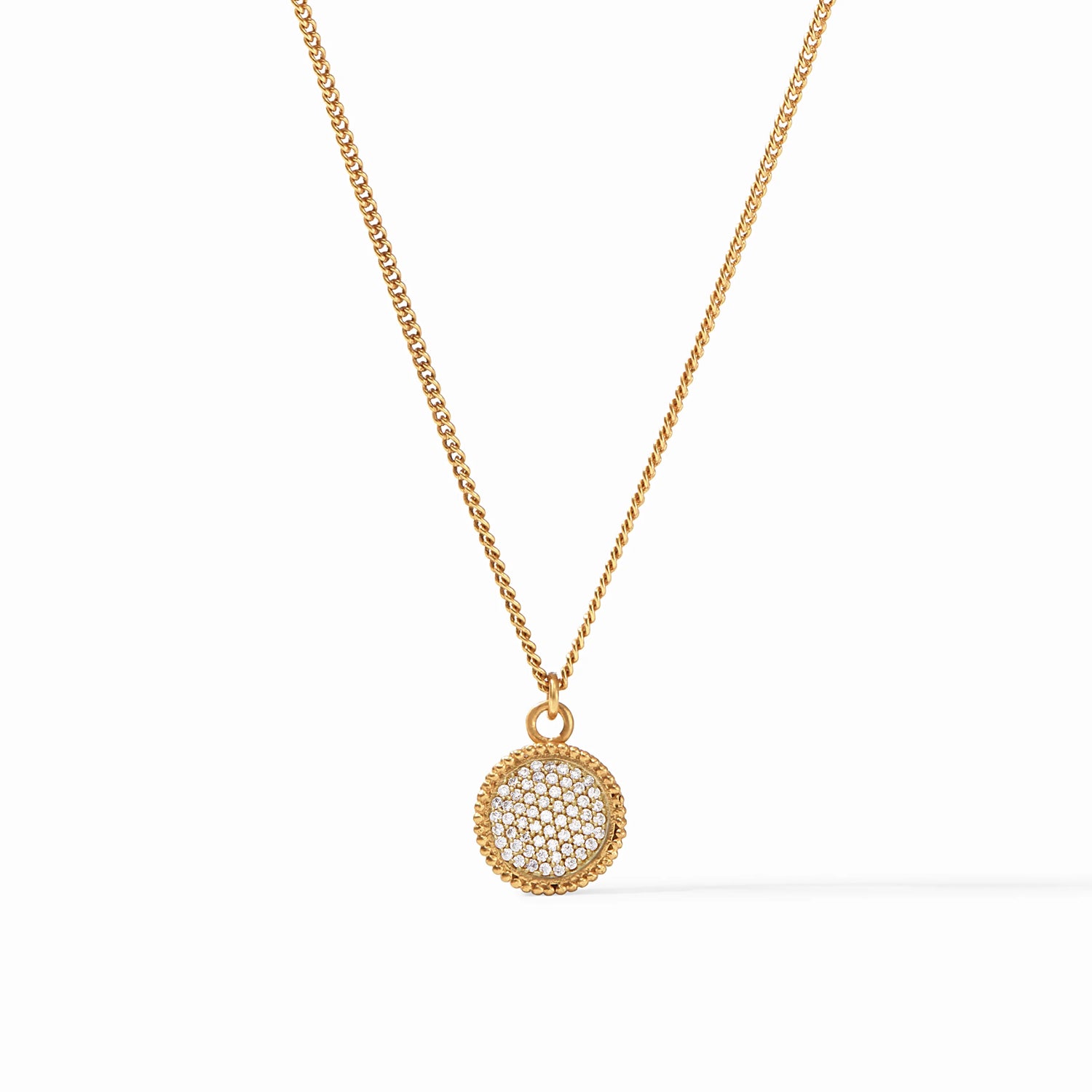 Fleur-de-Lis Solitaire Necklace- CZ