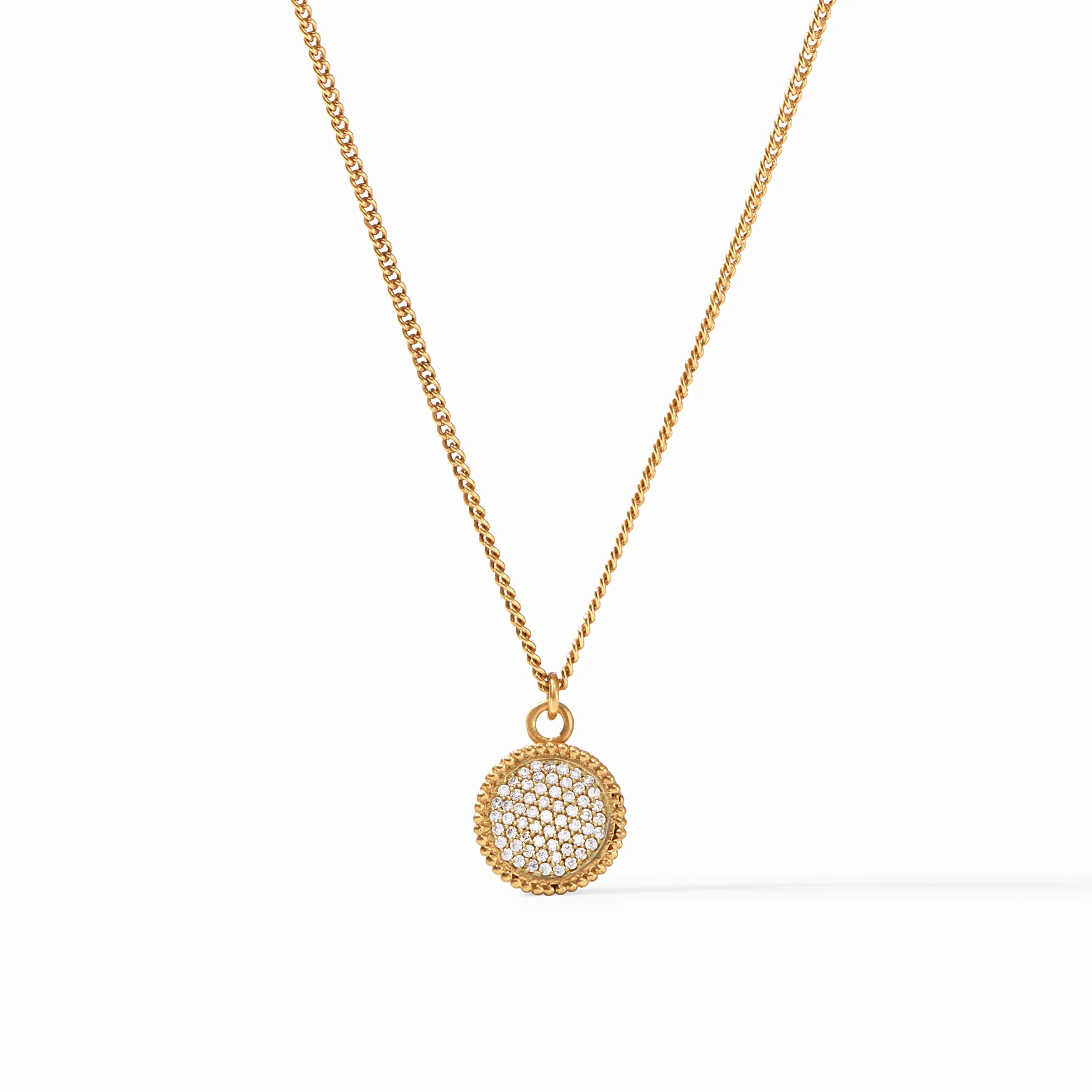 Fleur-de-Lis Solitaire Necklace- CZ