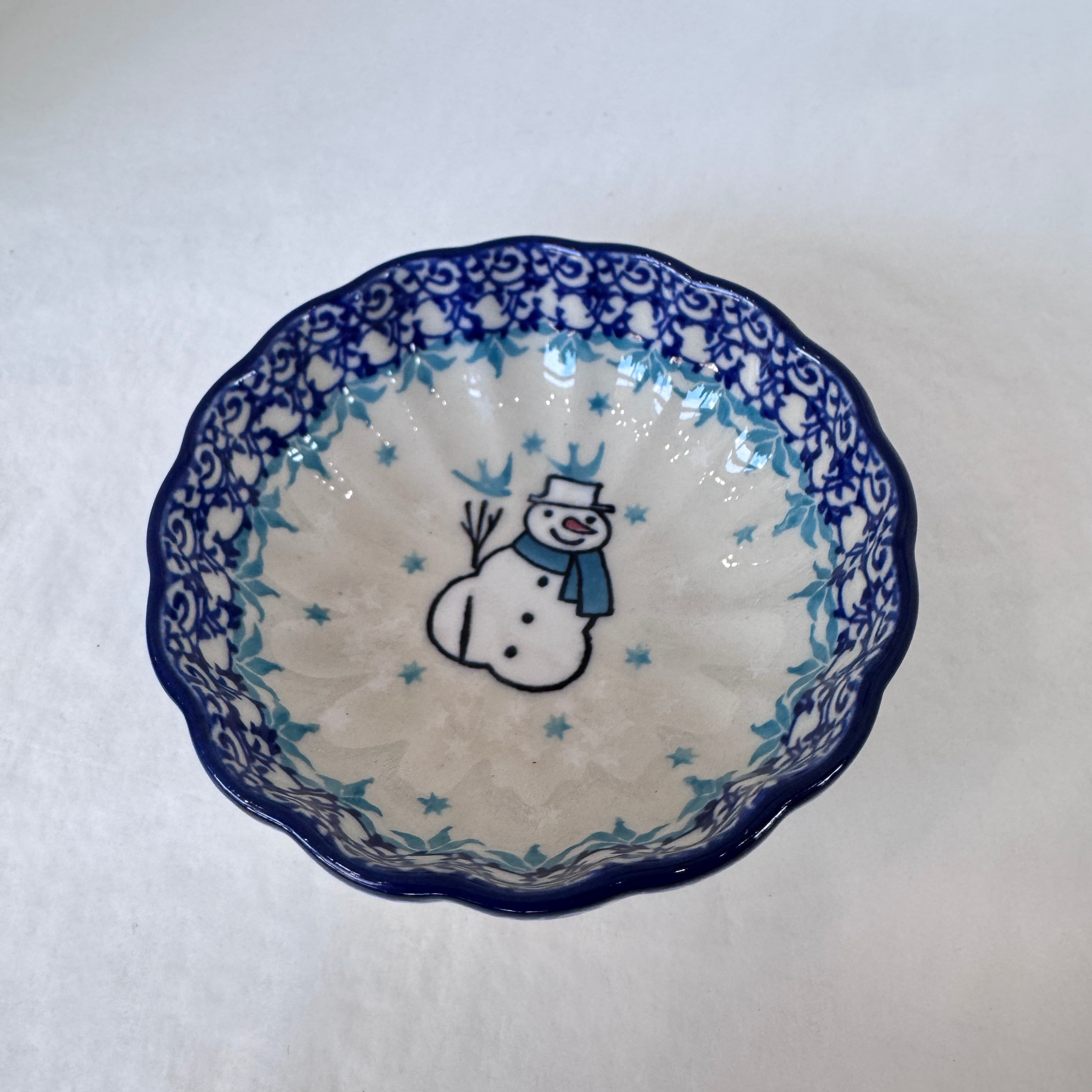 Jack Frost Scalloped Bowl 4.5"