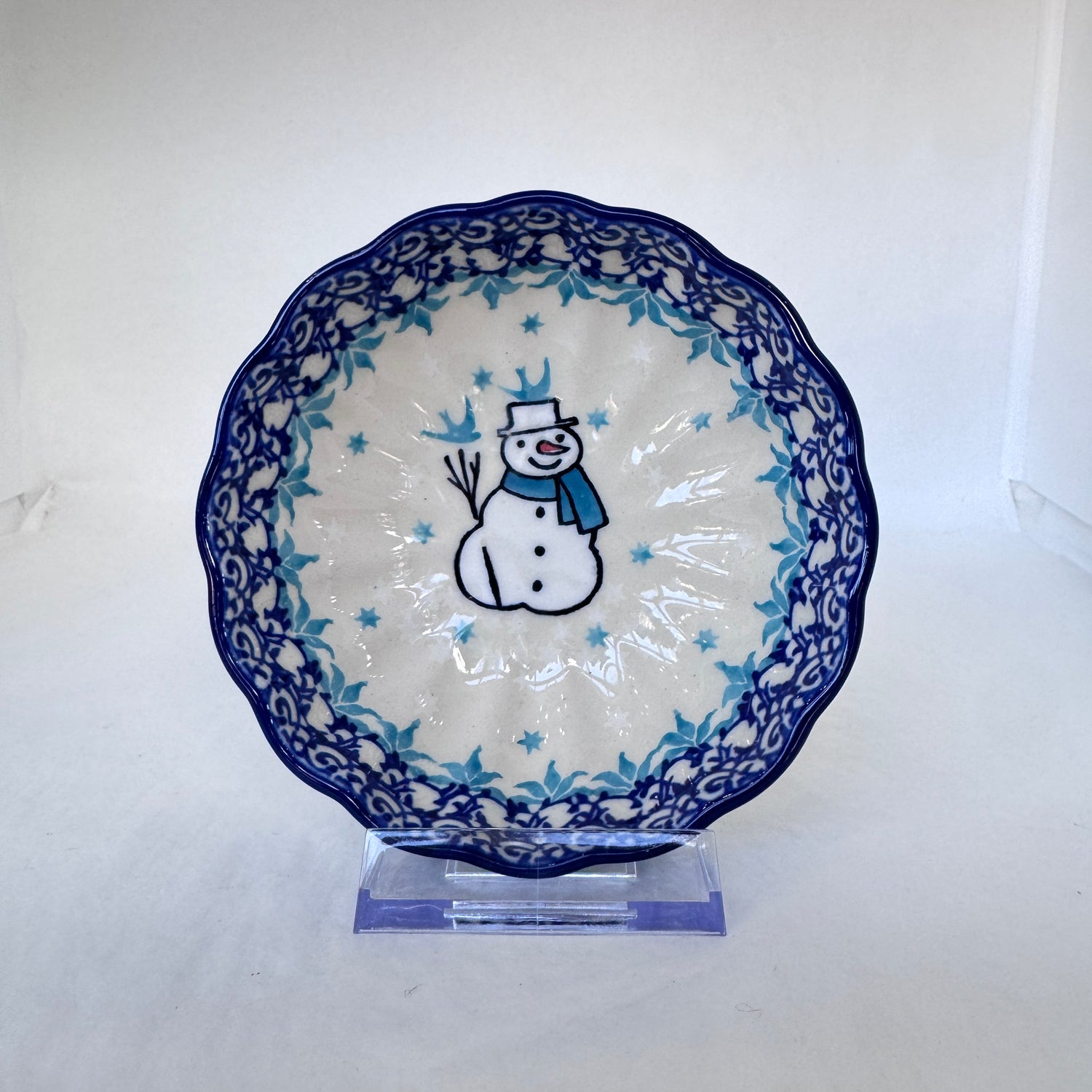 Jack Frost Scalloped Bowl 4.5"