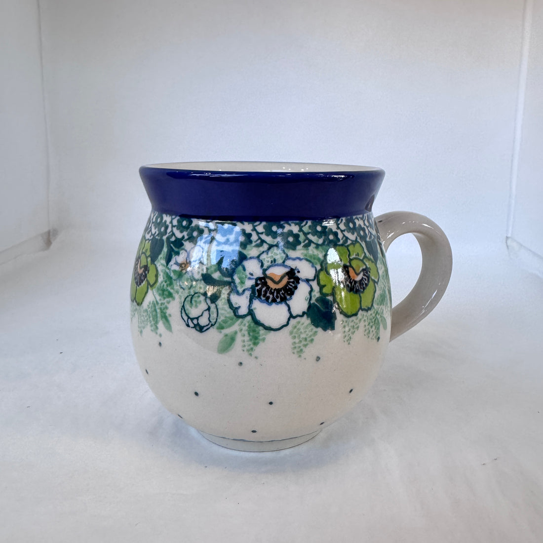 Green Poppies 11 oz Bubble Mug