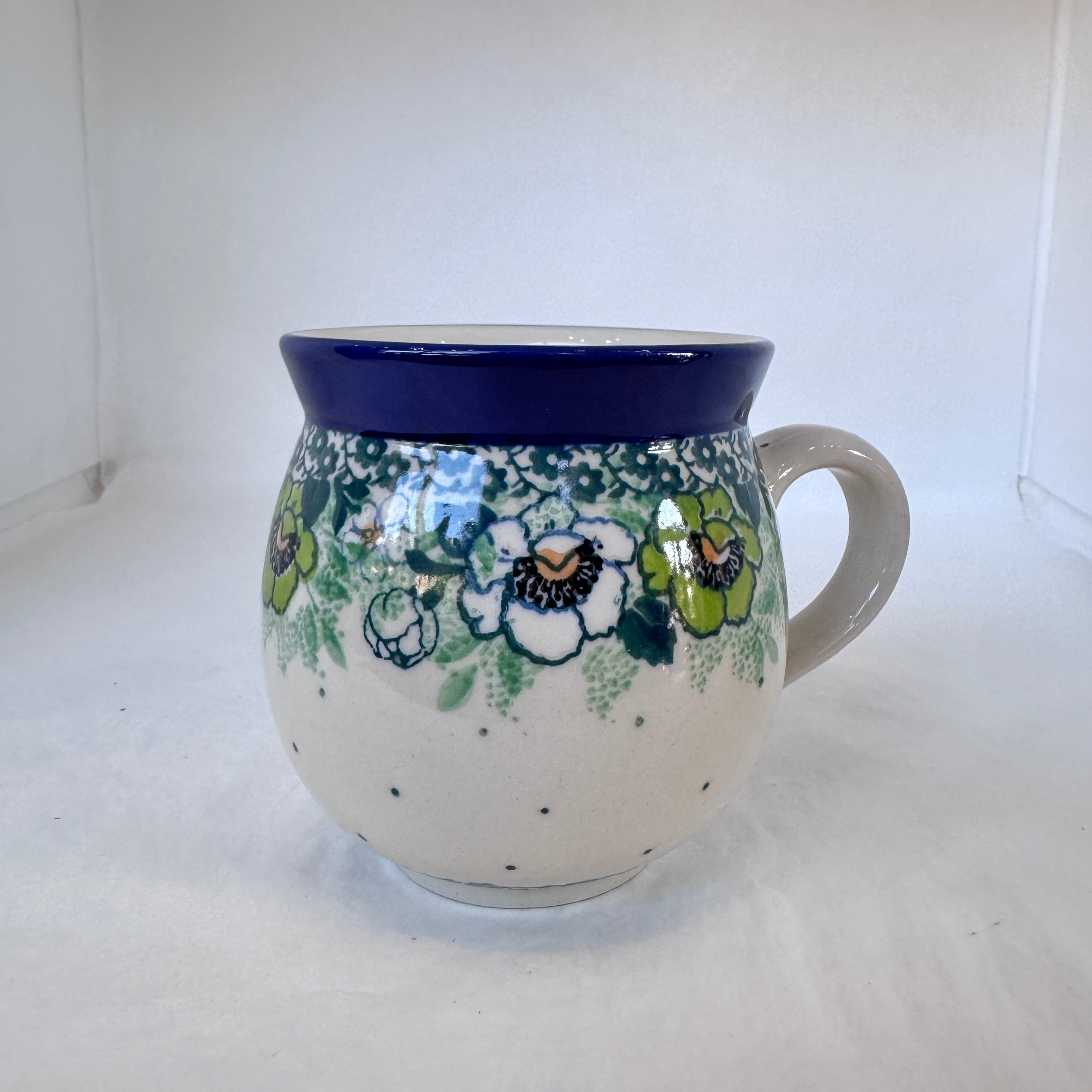 Green Poppies 11 oz Bubble Mug