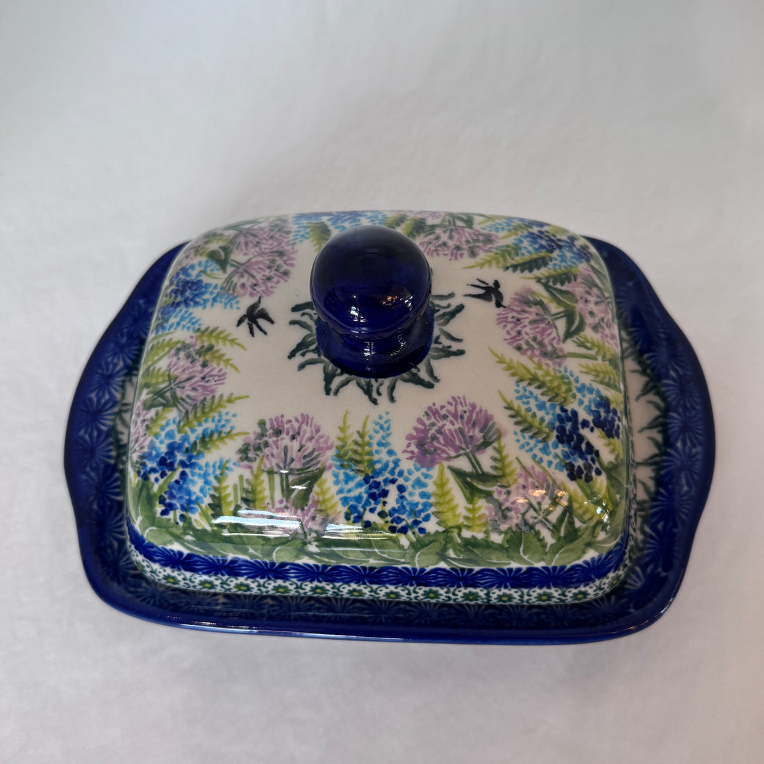 KALICH Black Bird Rectangular Butter Dish