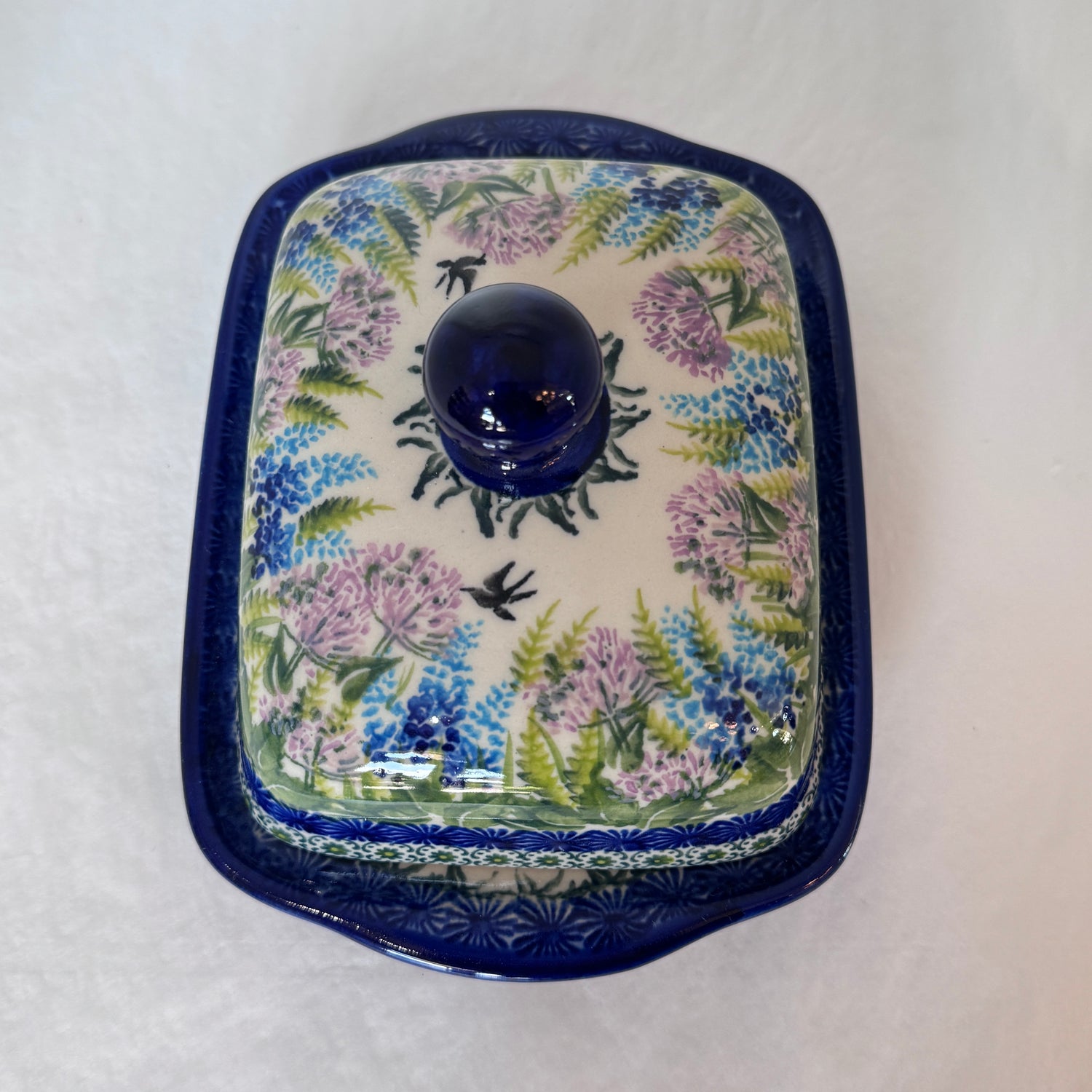 KALICH Black Bird Rectangular Butter Dish