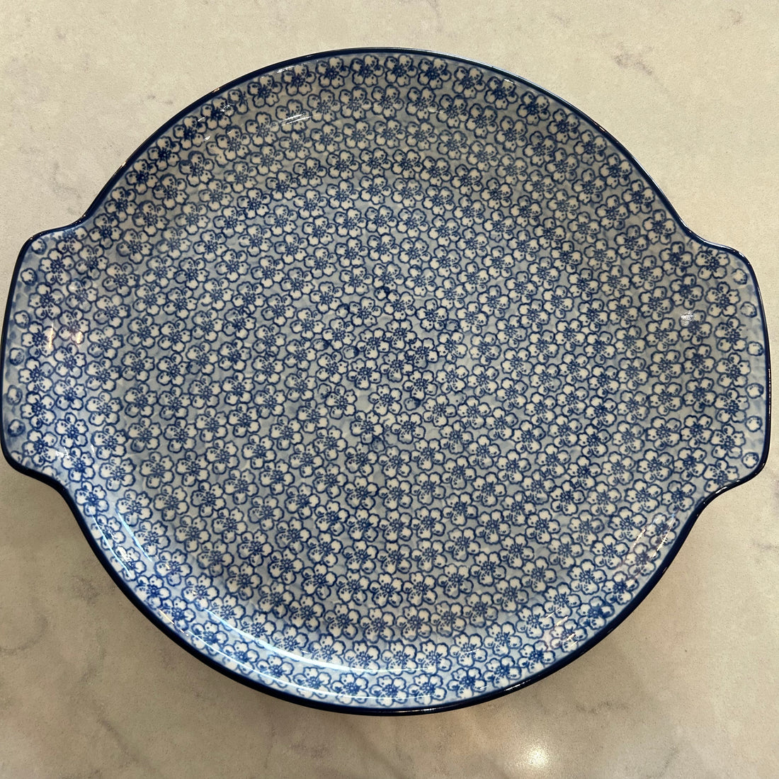 Daisy Flurry Round Platter 12&quot;