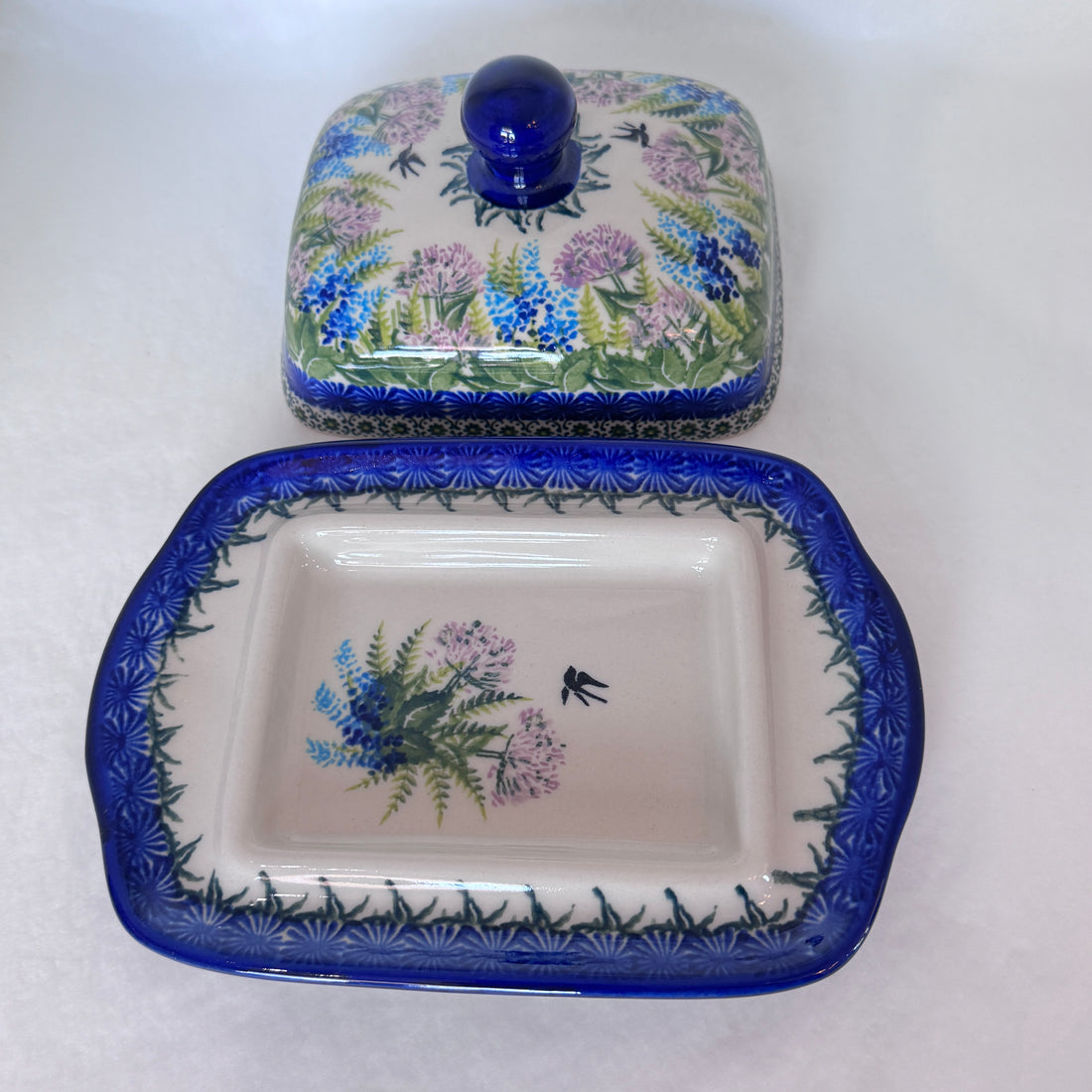 KALICH Black Bird Rectangular Butter Dish