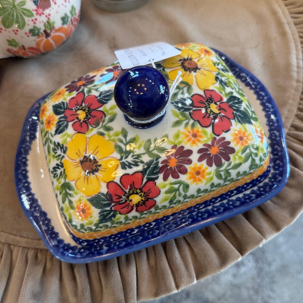 KALICH Autumn Amber Butter Dish