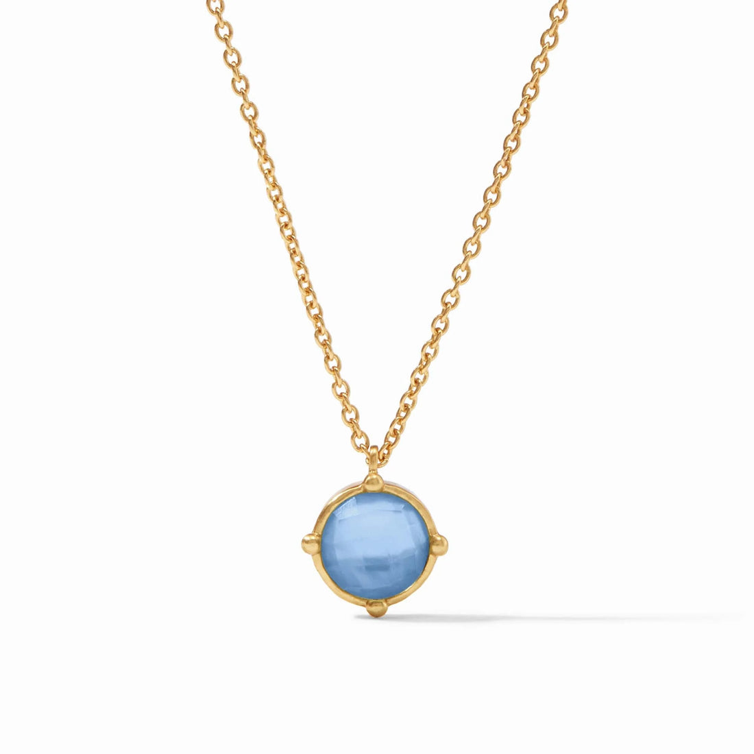 Honeybee Solitaire Necklace- Blue