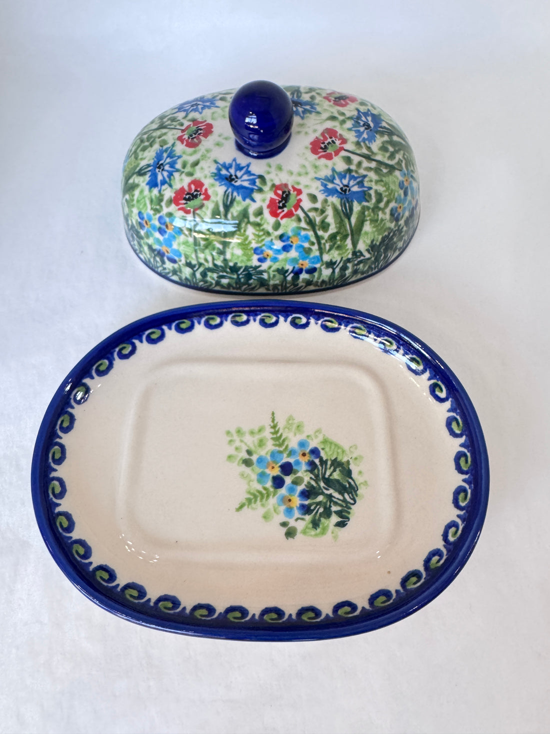 KALICH Blue Cornflower Butter Dish