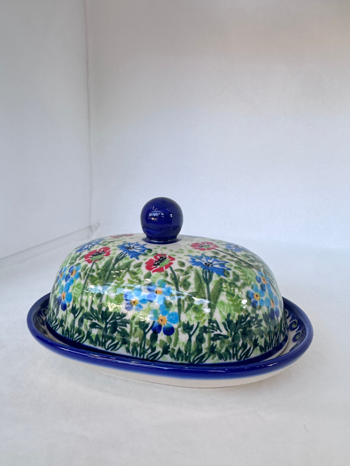 KALICH Blue Cornflower Butter Dish