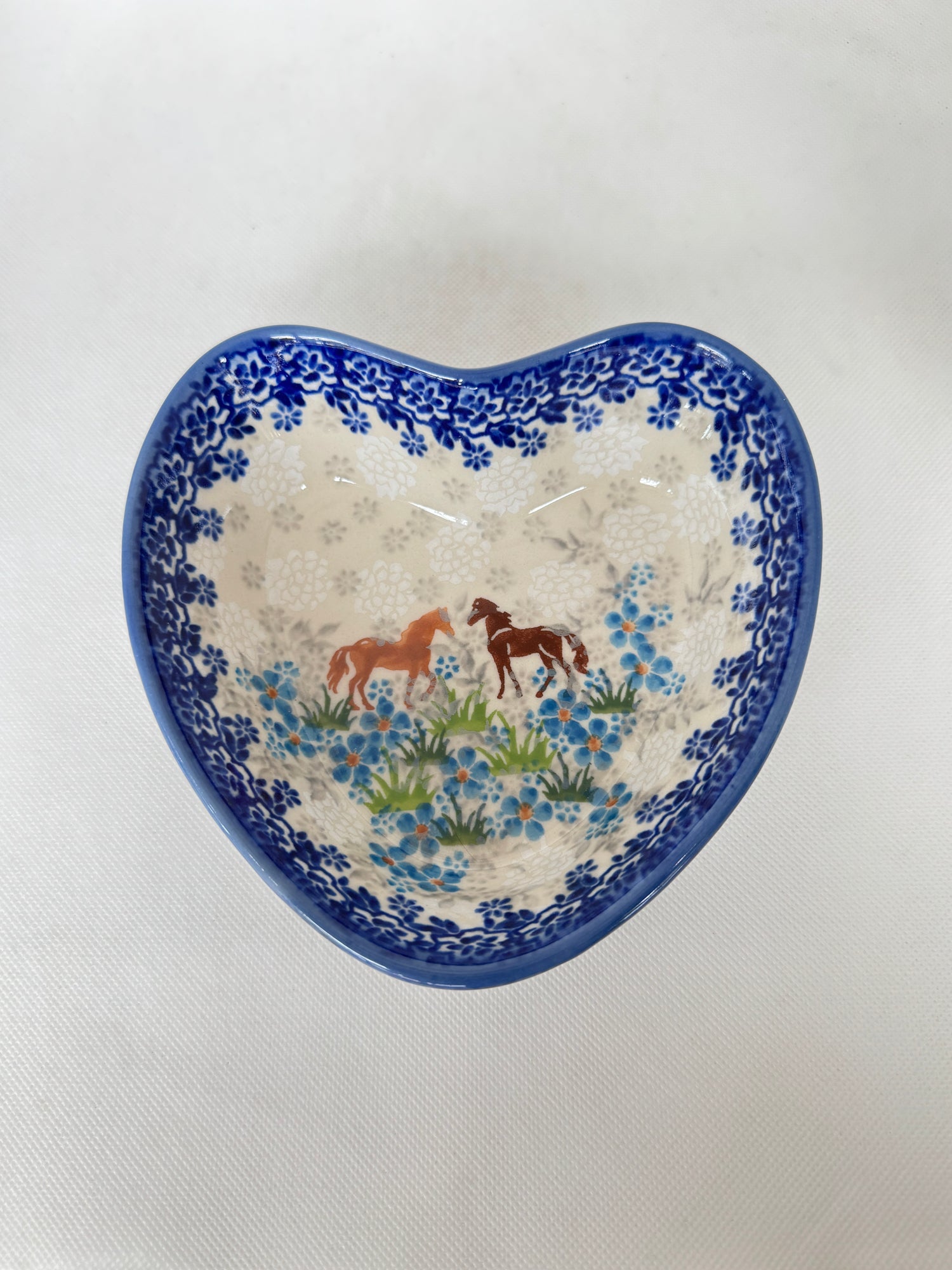 KALICH Bluegrass Beauties Heart Bowl