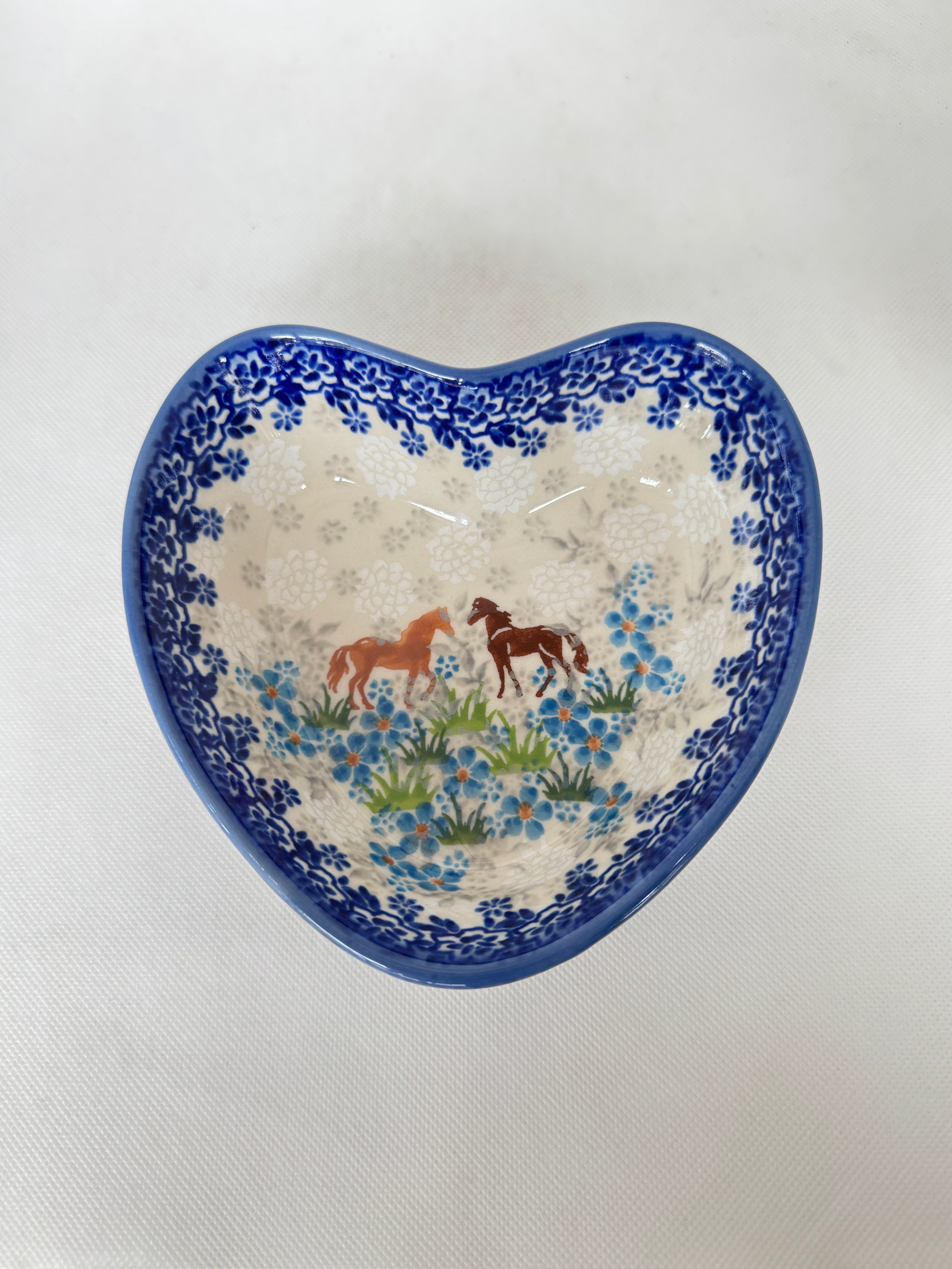 KALICH Bluegrass Beauties Heart Bowl