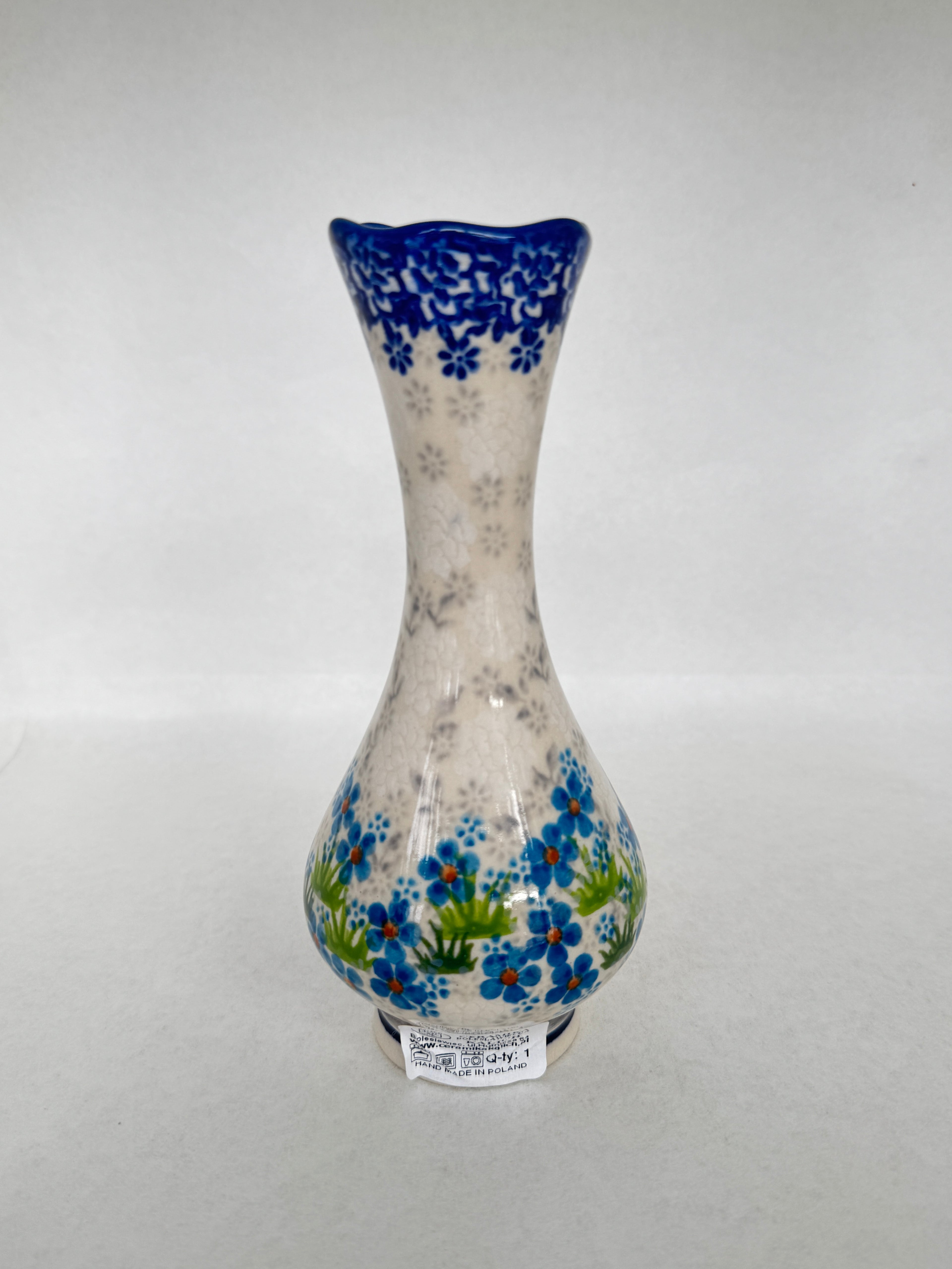 KALICH Bluegrass Beauties Teardrop Vase  6.5"