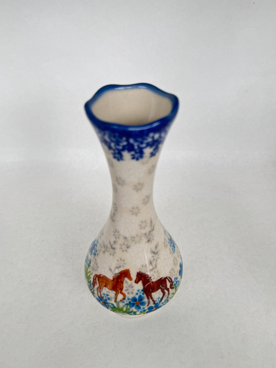 KALICH Bluegrass Beauties Teardrop Vase  6.5"
