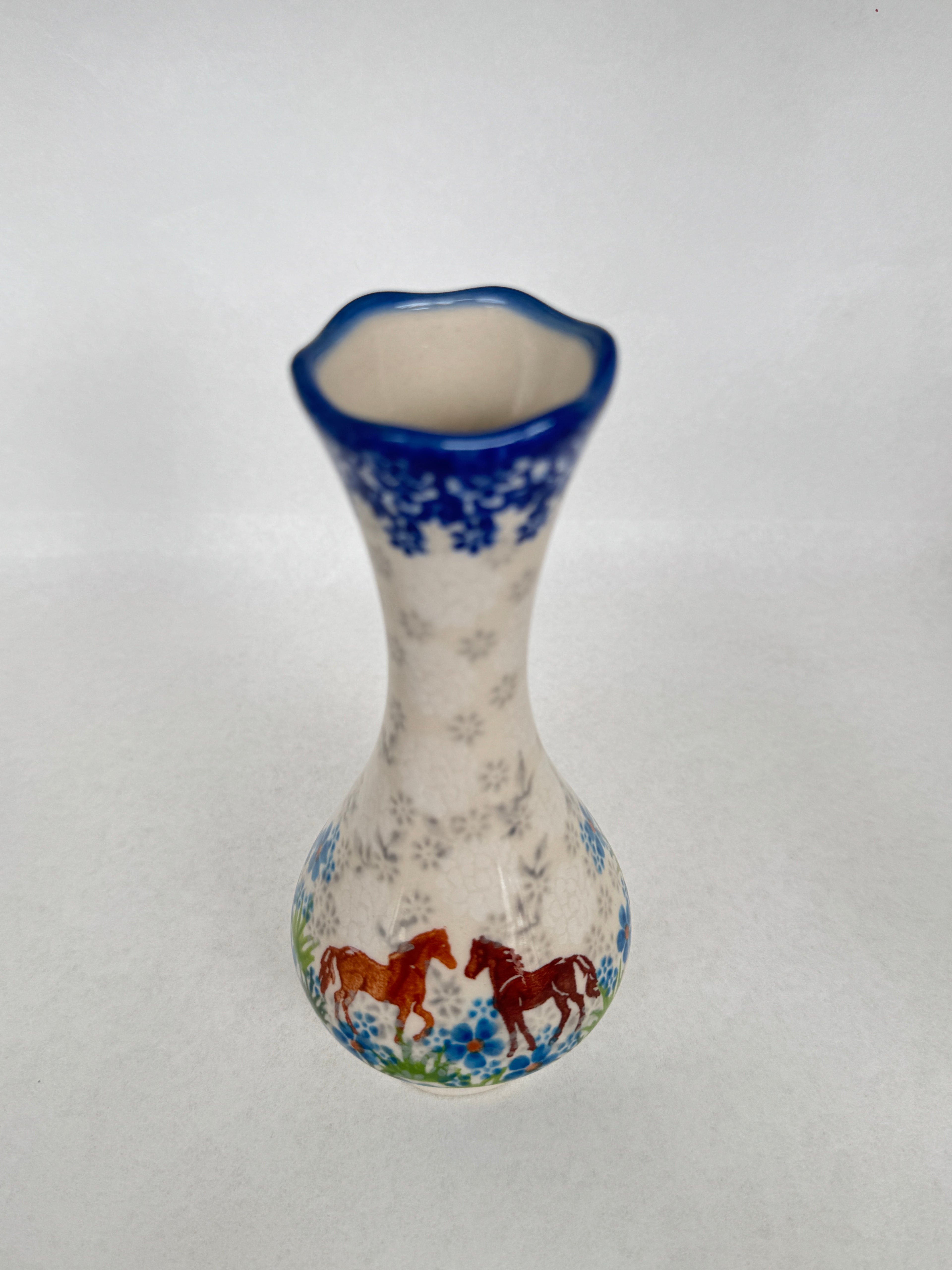 KALICH Bluegrass Beauties Teardrop Vase  6.5"