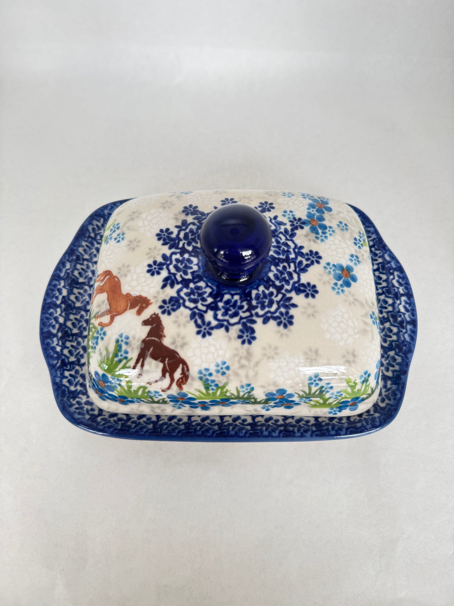KALICH Bluegrass Beauties Rectangular Butter Dish