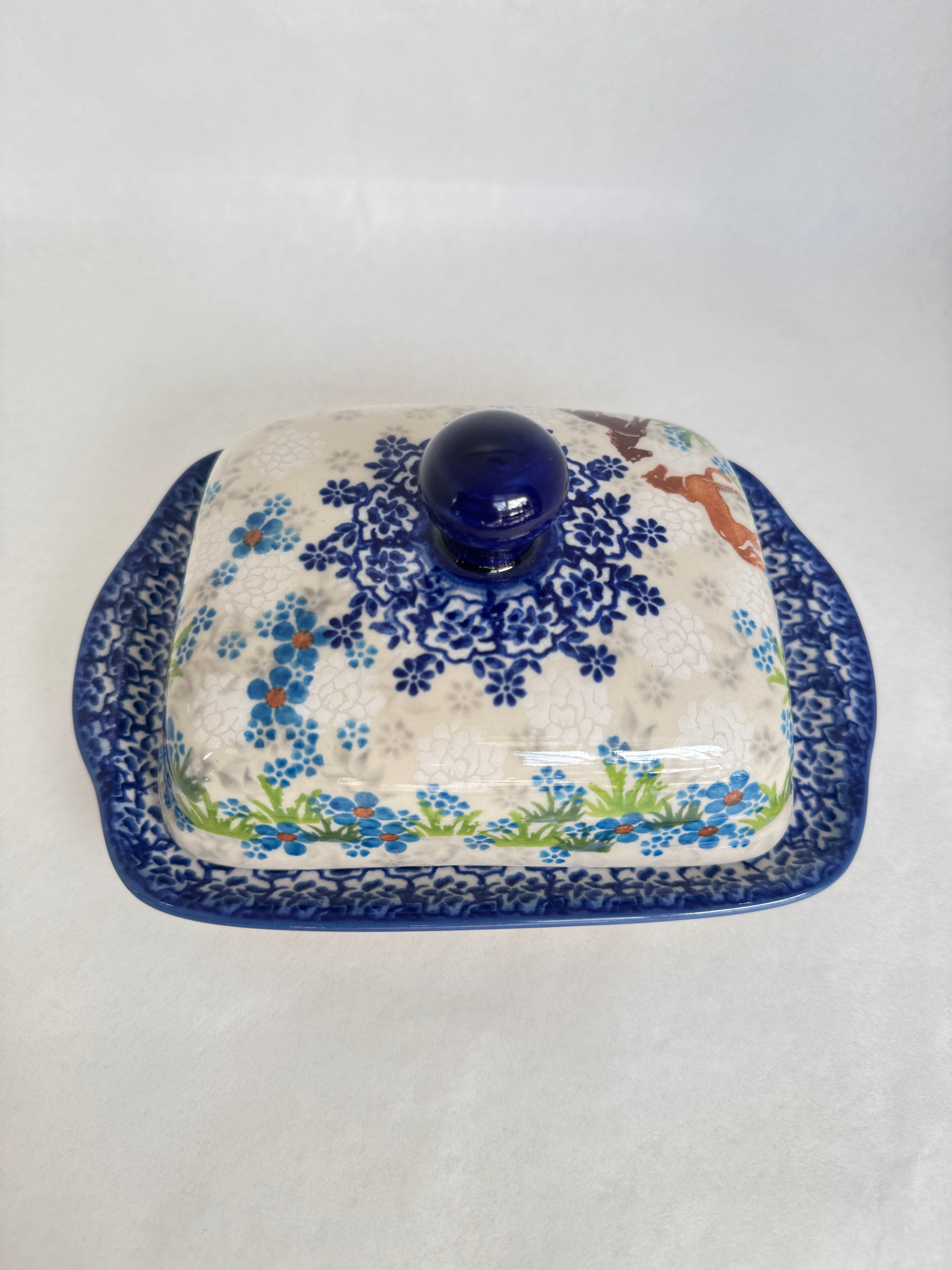 KALICH Bluegrass Beauties Rectangular Butter Dish