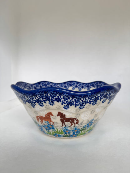 KALICH Bluegrass Beauties Wavy Bowl 9.5"