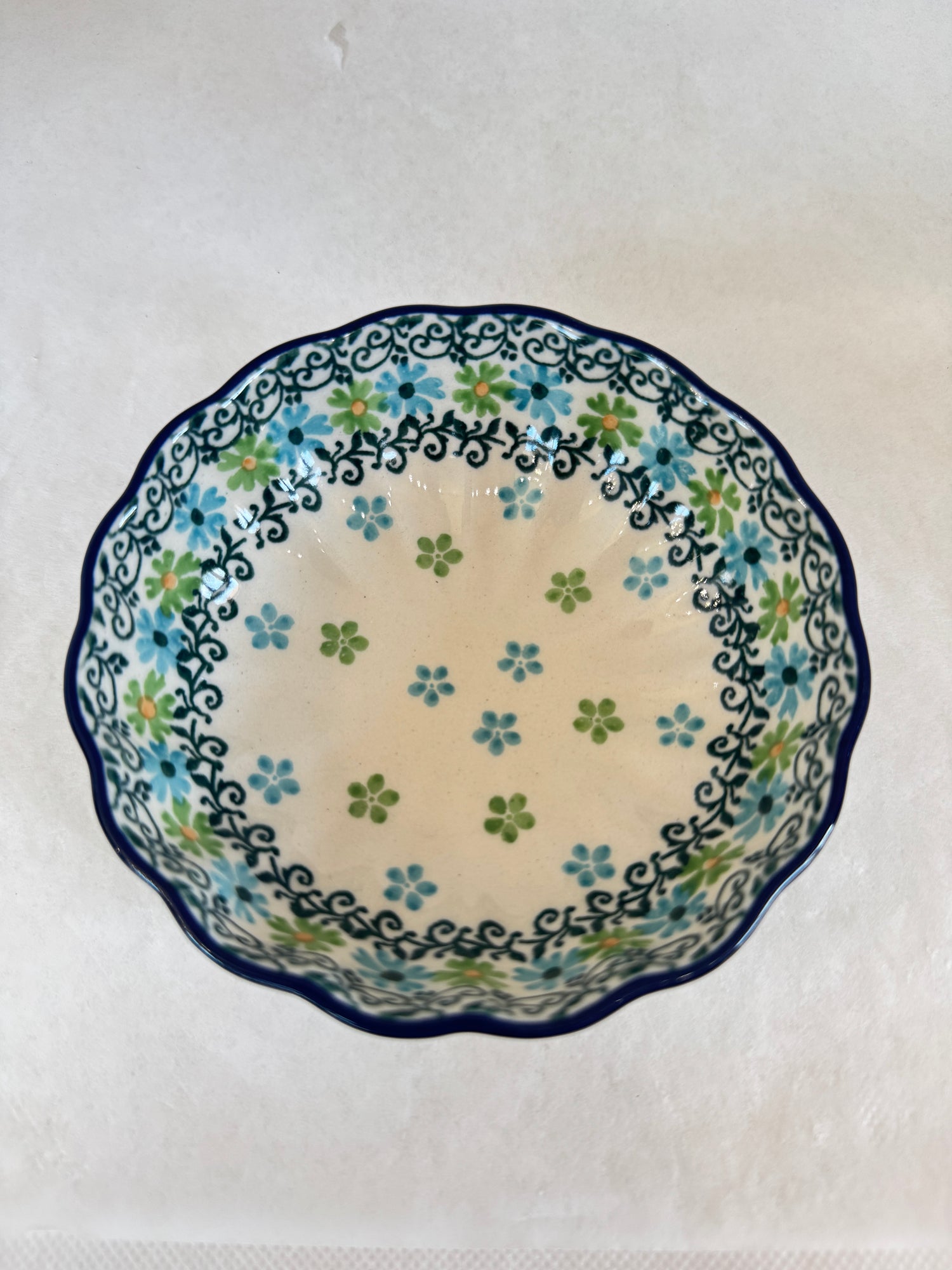 Beach Sparkle Scalloped Bowl 4.5"