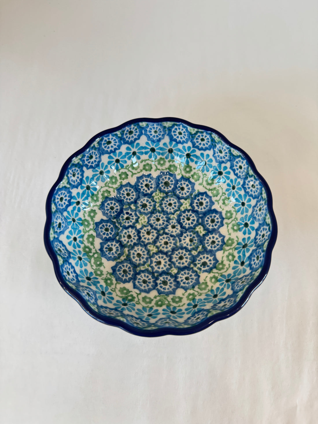 Sea Glass Scalloped Bowl 4.5"