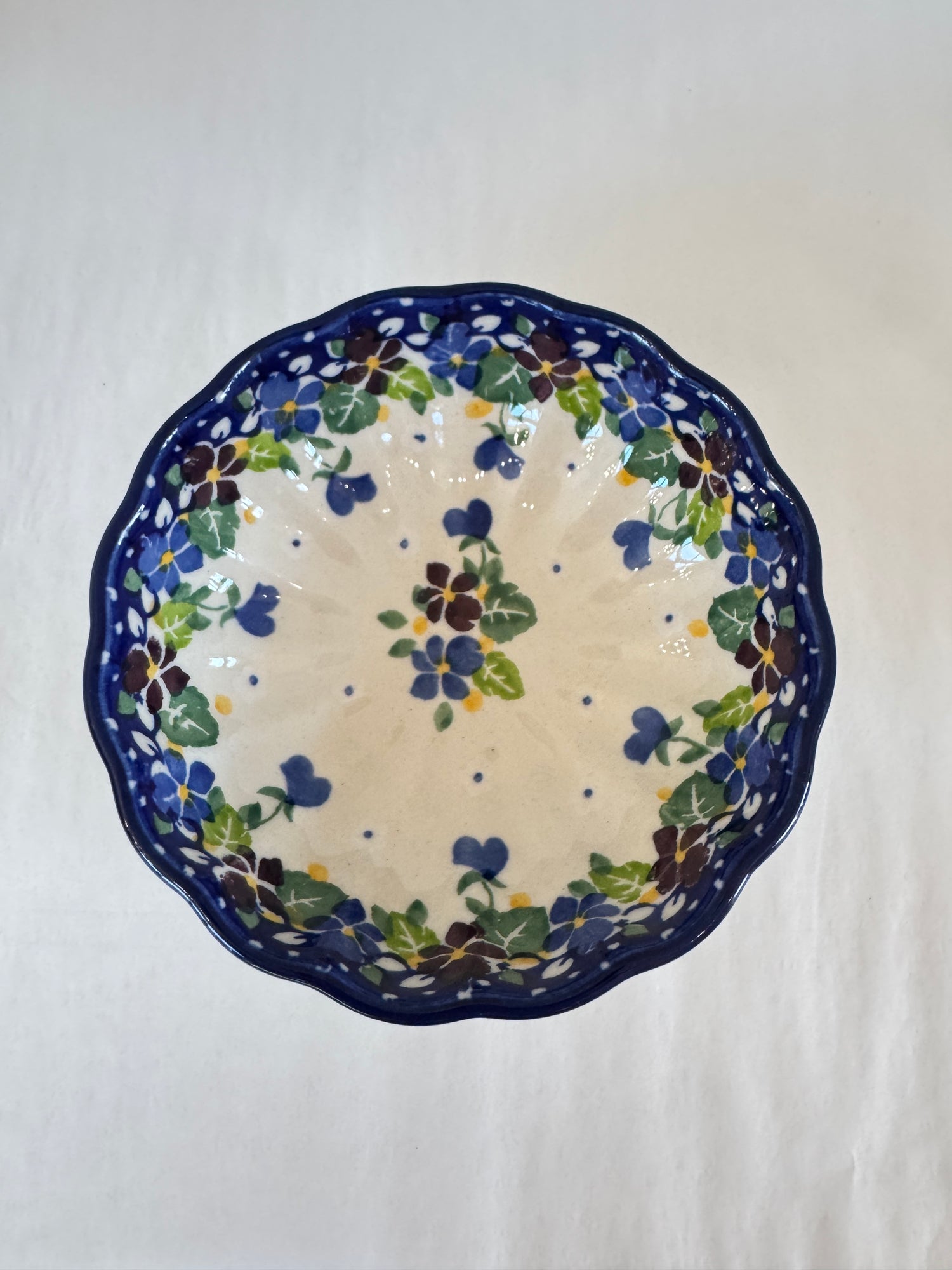 Plum Luck Scalloped Bowl 4.5"