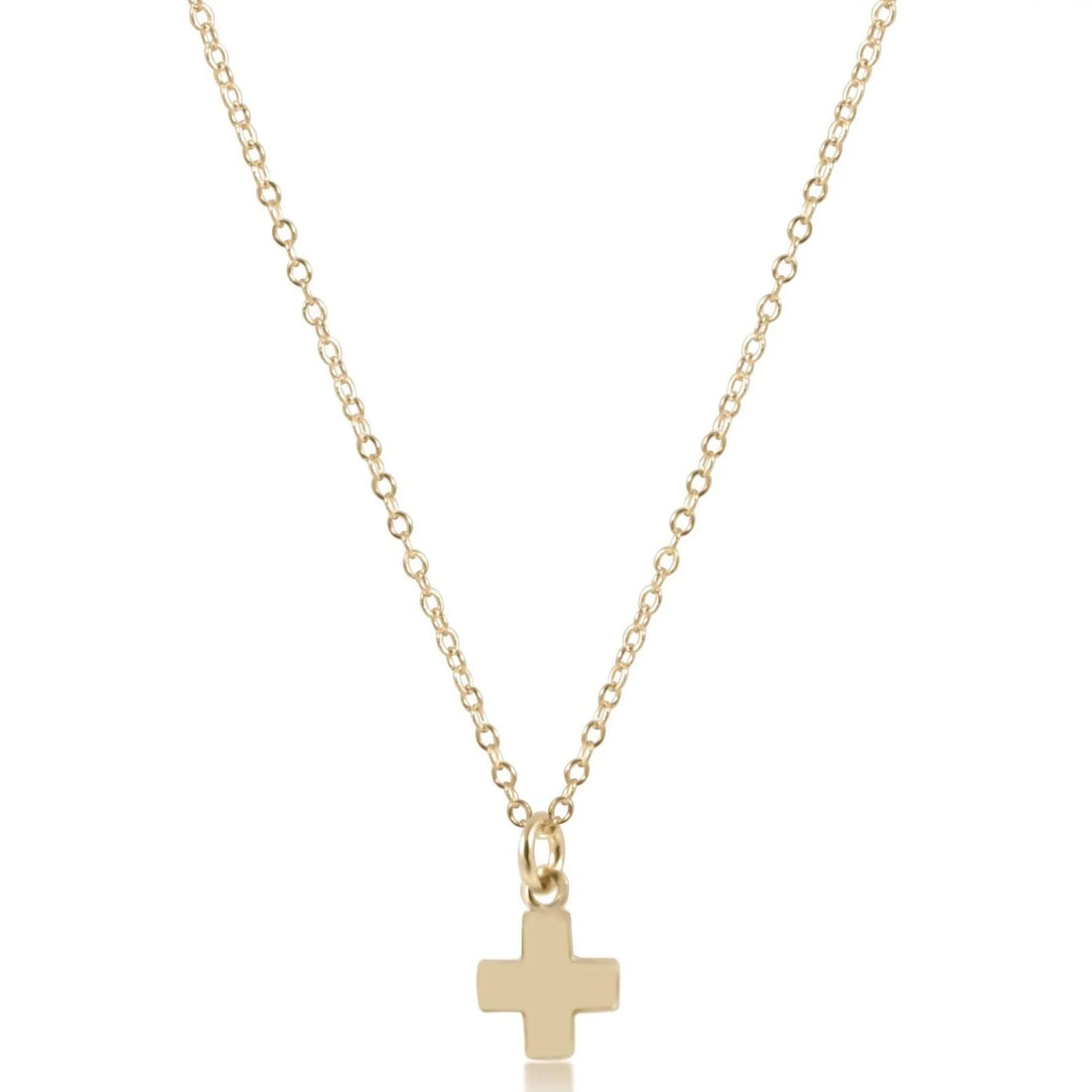 Gold Signature Cross Charm Necklace Collection