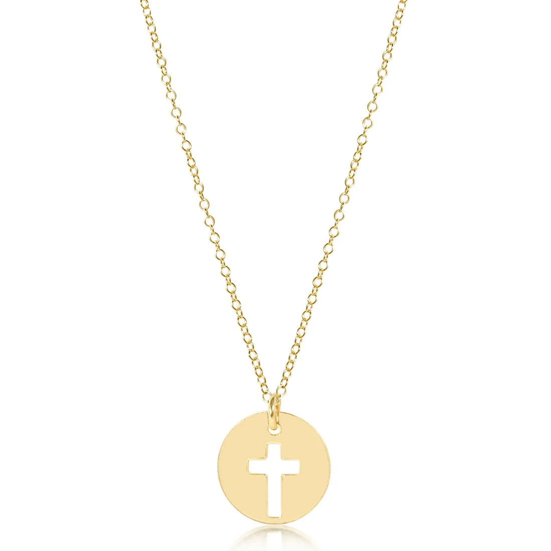 Gold Blessed Disc Necklace