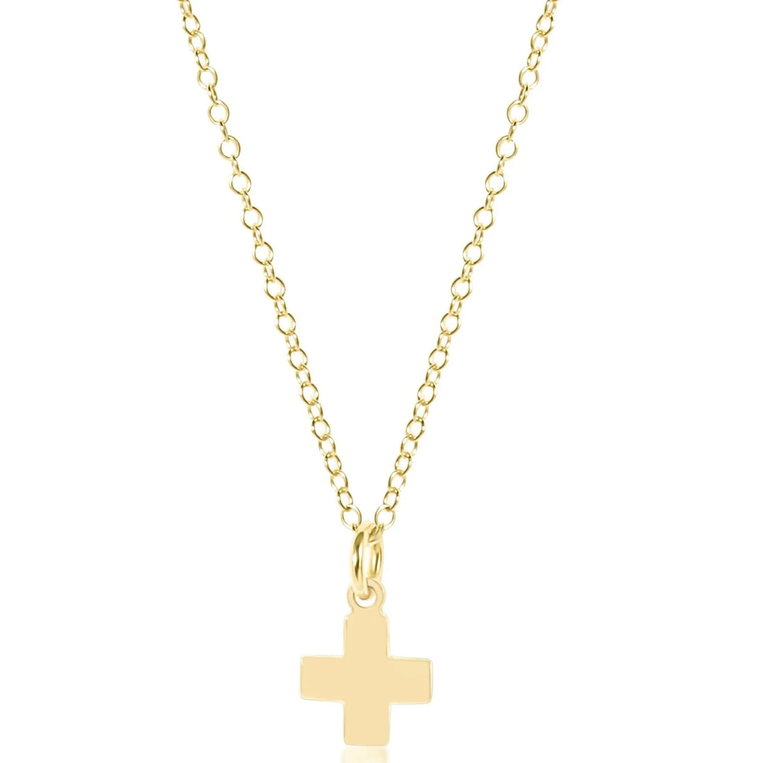 Gold Signature Cross Charm Necklace Collection