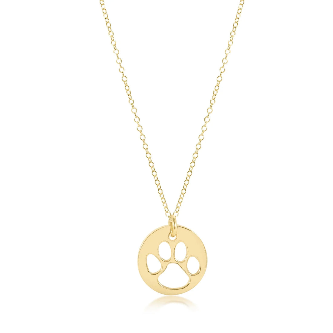 Gold Paw Print Disc Necklace Collection