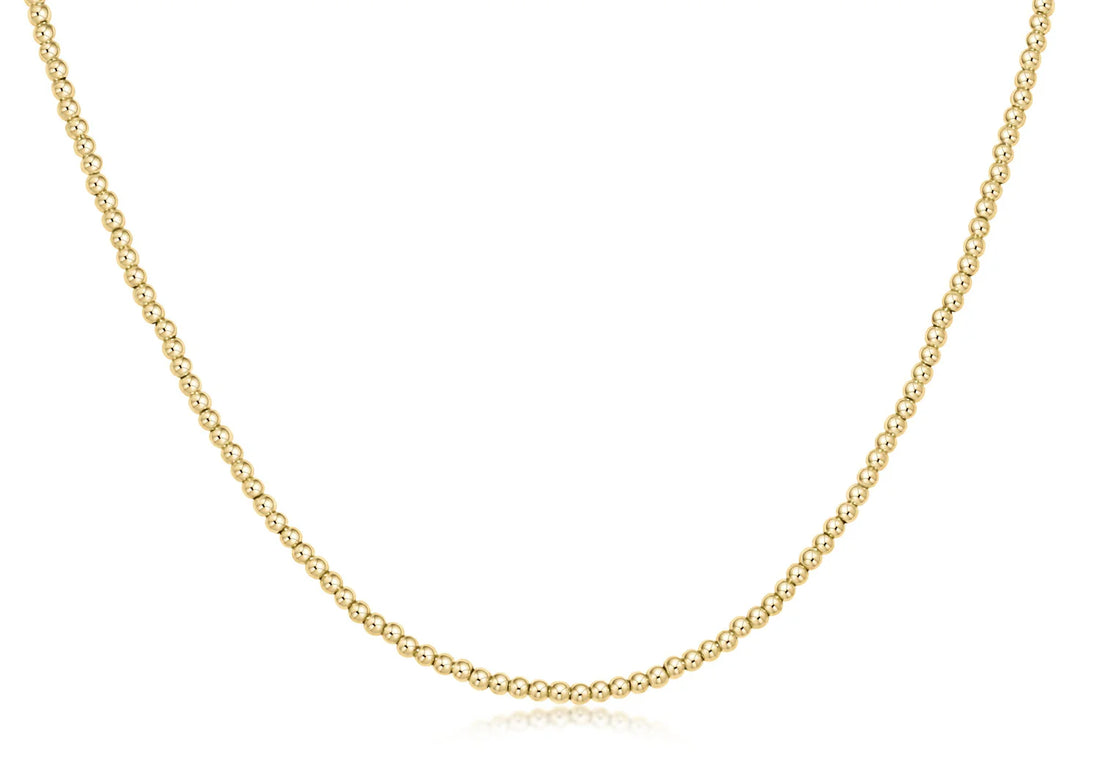 Gold Beaded 2mm Choker 15"
