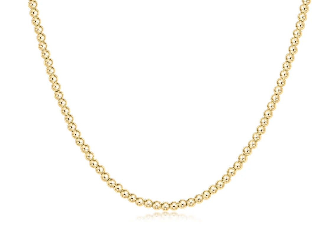 Gold Beaded 3mm Choker 15"