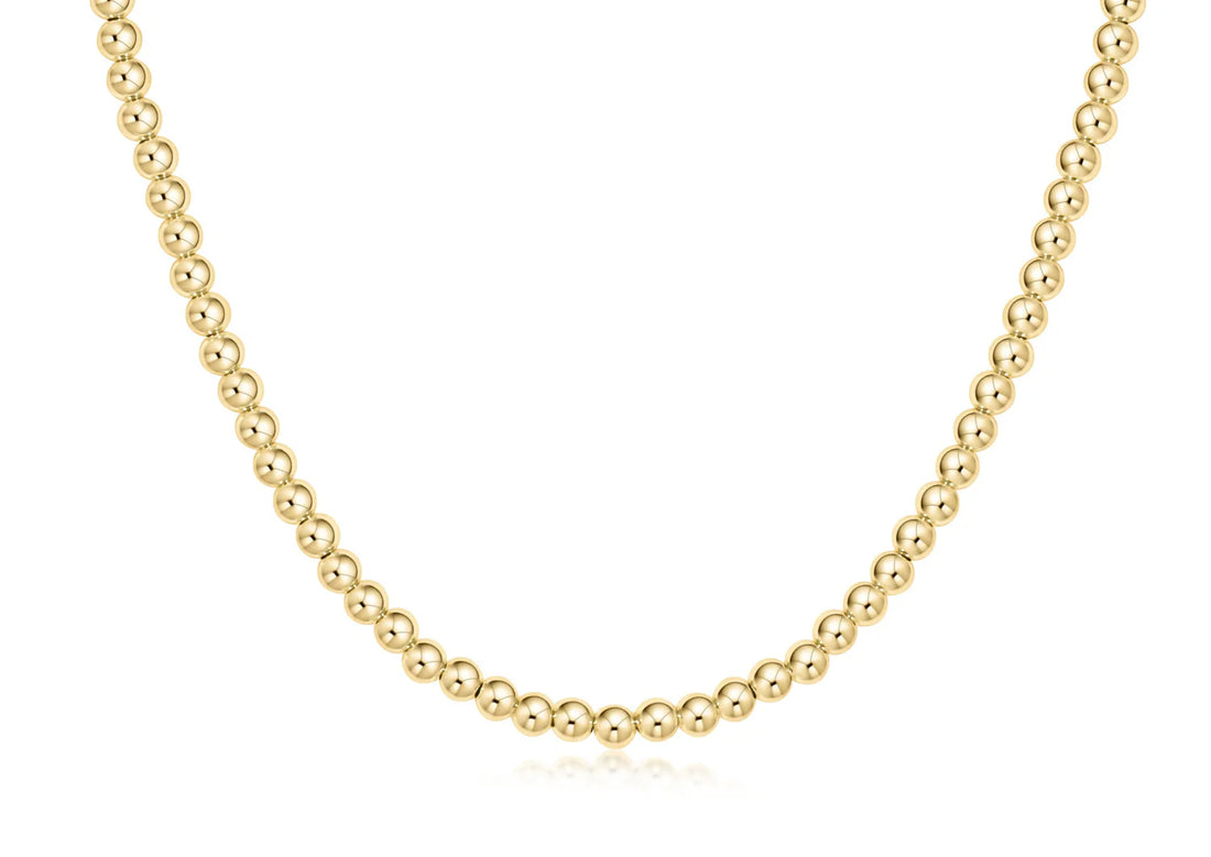 Gold Beaded 4mm Choker 15"