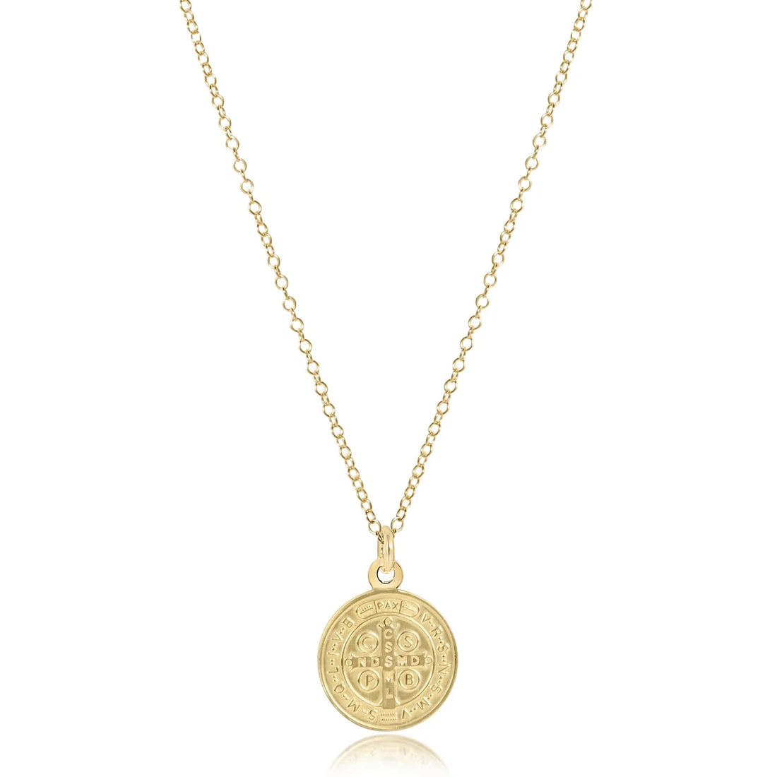 Gold Blessing Disc Necklace